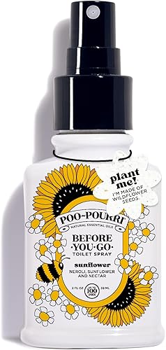 Poo-Pourri Before-You-Go - Spray para inodoro, girasol, 2 onzas líquidas