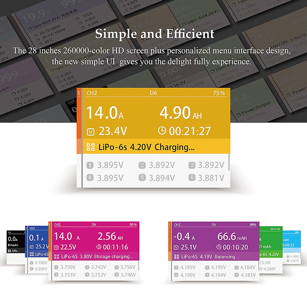 Il Caricabatterie Intelligente A Doppio Canale D6 Carica in Modo Efficiente la Batteria Lipo NiMH, Ricarica Wireless per Dispositivi Mobili, per Appassionati di Elicotteri RC, 650 W, 15 A