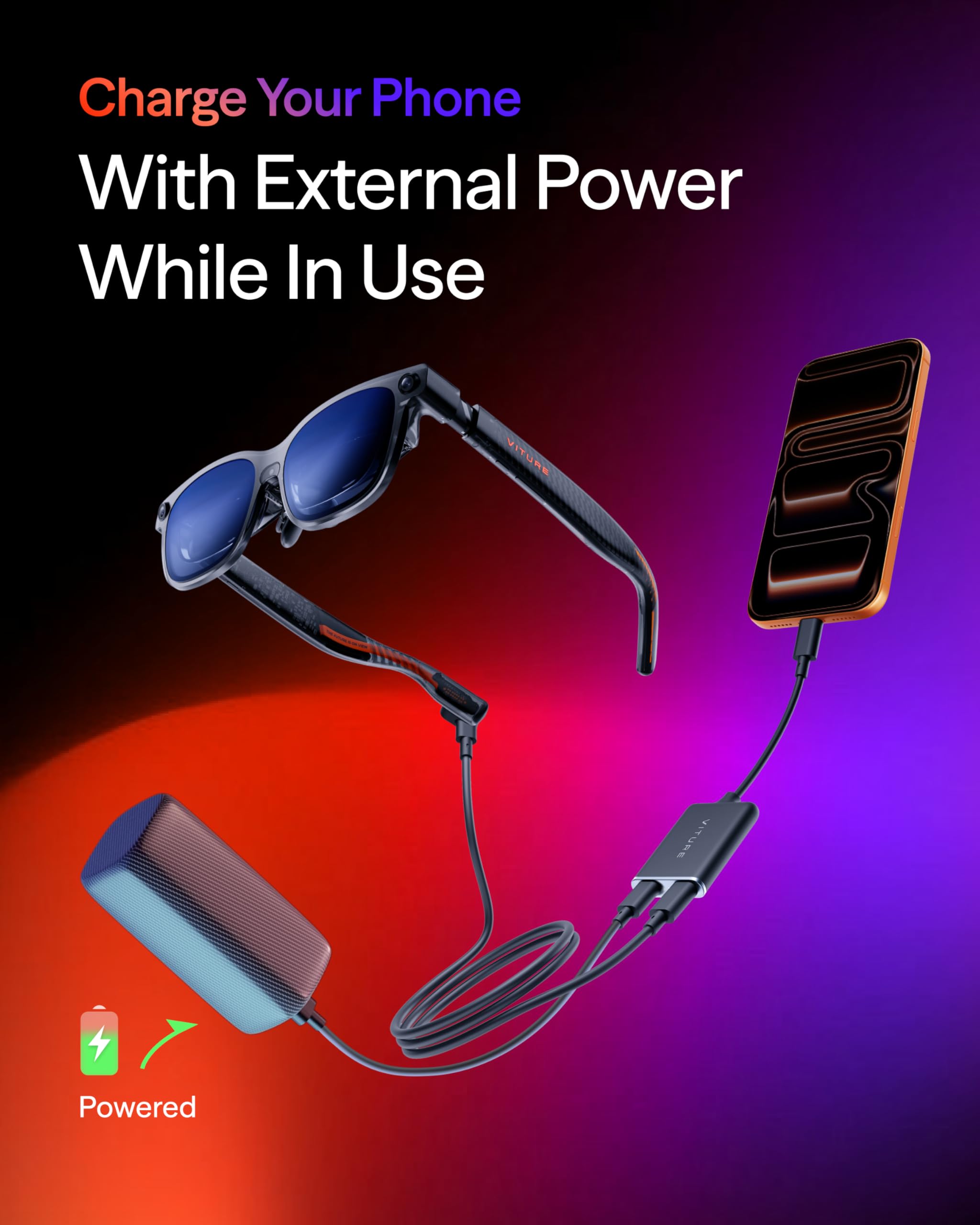 Amazon.com: VITURE USB-C to Glasses and Charging Adapter, Charge 