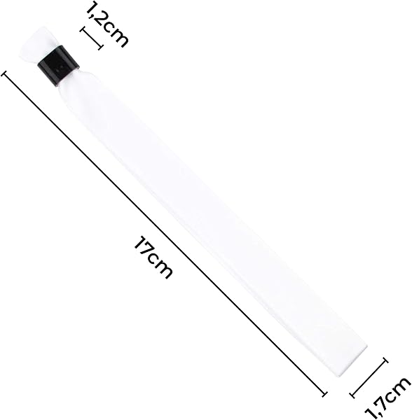 iboo – Pulseras de Tela cinta de raso - Pulseras Desechables de Identificación y Seguridad para Eventos, Fiesta - Cierre de Plástico Unidireccional. - 3
