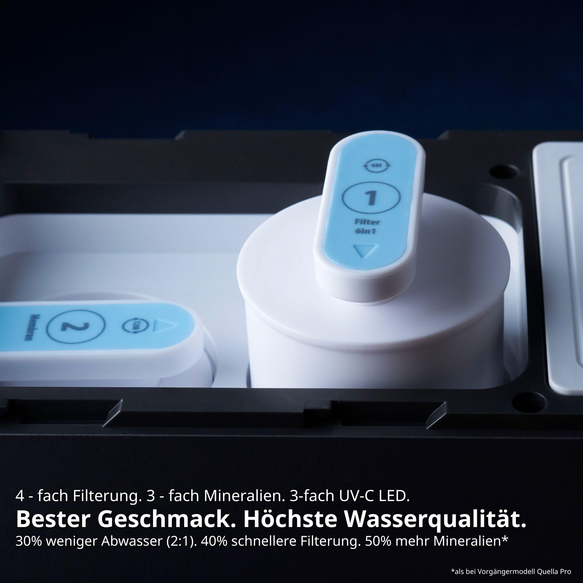 OsmoFresh Fusion Air Auftisch Osmoseanlage Heißwasserspender 3-Fach UV-C LED TÜV zertifiziert