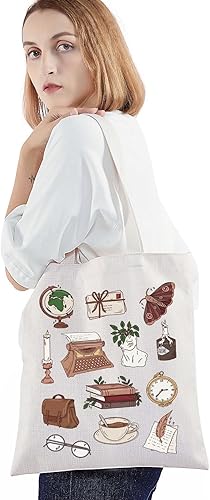 Miniatura 3 de BWWKTOP Dark Academia Bolso de mano de lona Misteriosos Regalos académicos David Statue Tote Bag Light Academia Bolso de hombro