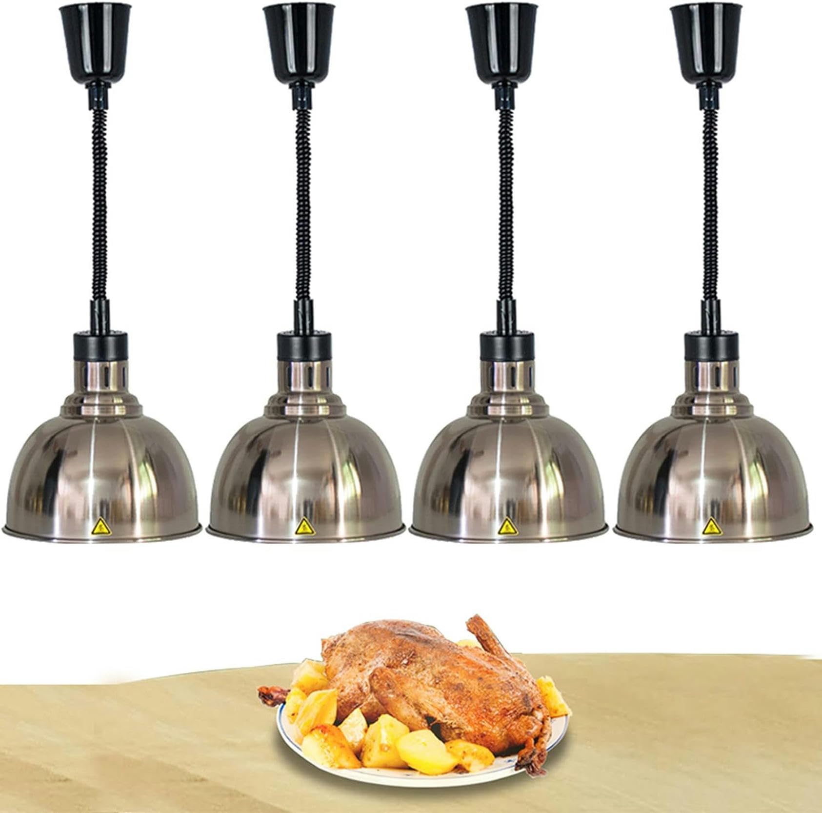 Lampada Riscaldante Del Cibo, Lampadario Cucina Sospensione Lampada Riscaldante per Bistecche Buffet Forniture per Ristoranti Del;hotel, Scaldavivande Regolabile in Altezza 65-170cm！