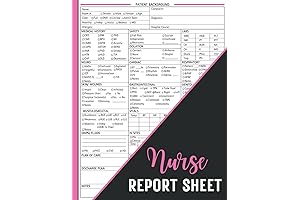 Nurse Report Sheet Notebook: Large-Print Patient Care Documentation Record Tracker