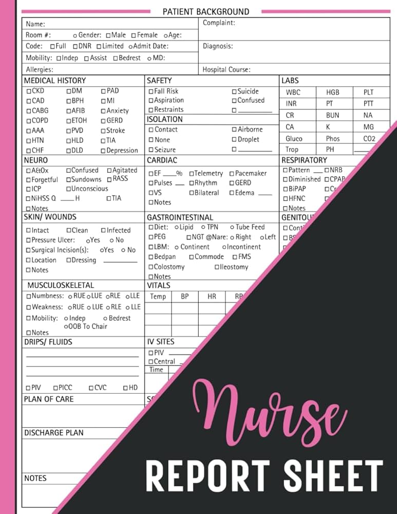 nurse-report-sheet-notebook-day-or-night-shift-large-print-patient-care-documentation-record-tracker-jadie-jeeria-amazon-com-books for Free Printable Nurse Report Sheets Pdf Nurse Report Sheet Notebook Day or Night Shift: Large-Print Patient Care Documentation Record Tracker: Jadie, Jeeria: Amazon.com: Books for Free Printable Nurse Report Sheets Pdf