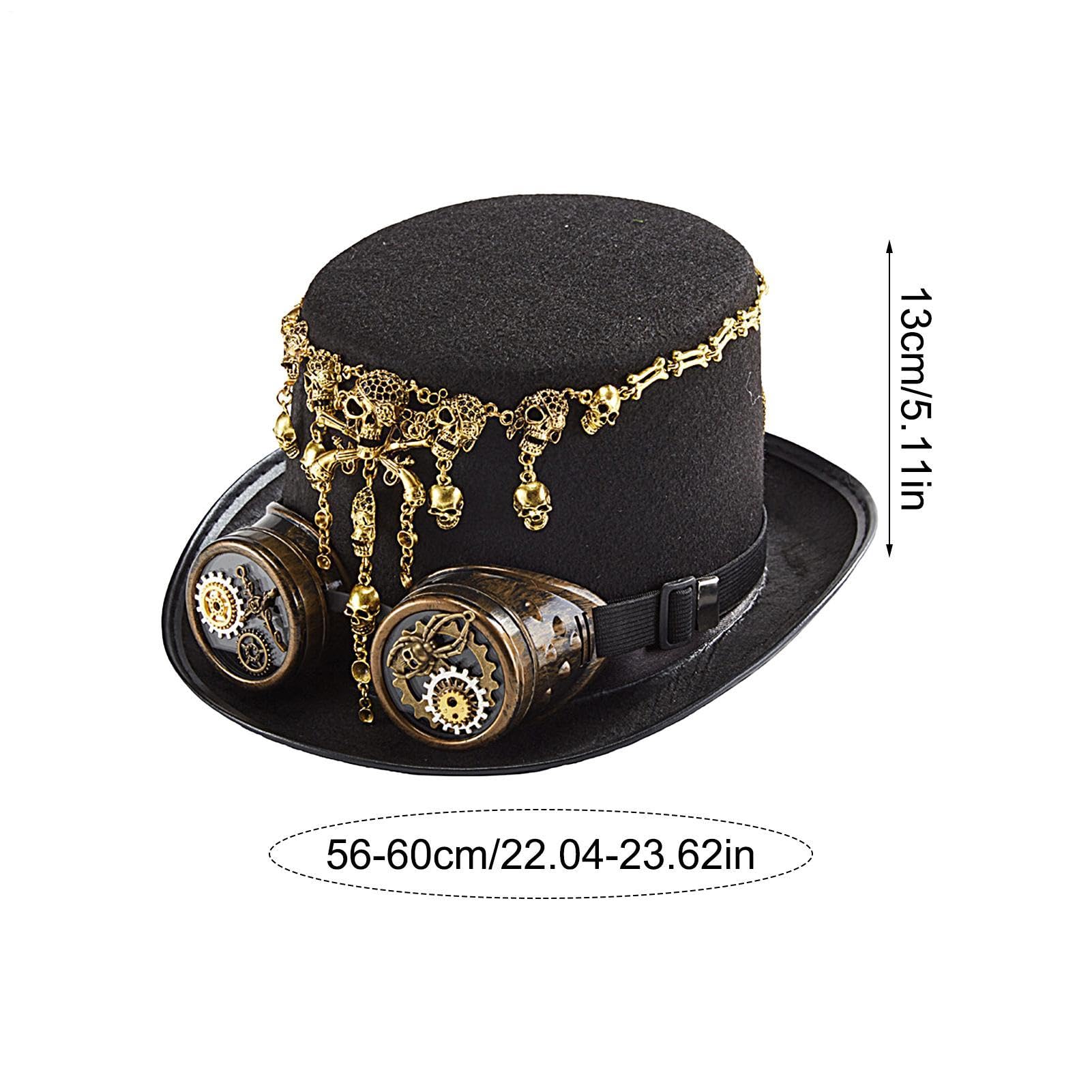 Steampunk Cappello con Occhiali Vintage Cosplay Puntelli con Occhiali