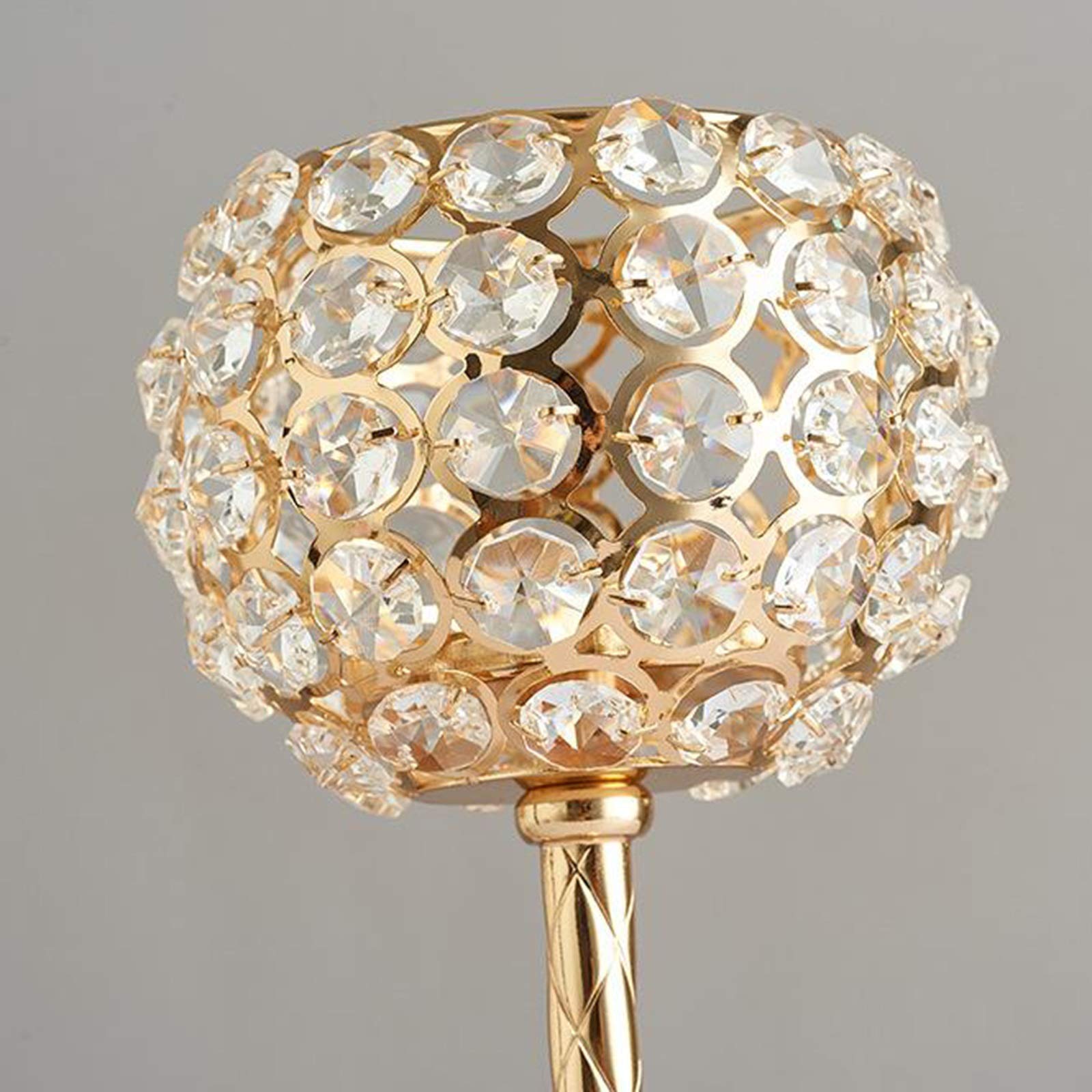 2pcs Crystal Wedding Oro Candela portacandele in Metallo candelsick uffici Decor