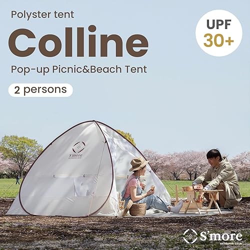 Miniatura 2 de S'More 12 Person Beach Tent, Lightweight & Easy Set Up Pop up Tent, UFP 30+ Quick Portable Sun Shade Shelter for Beach,Picnic, Backyard, Festival