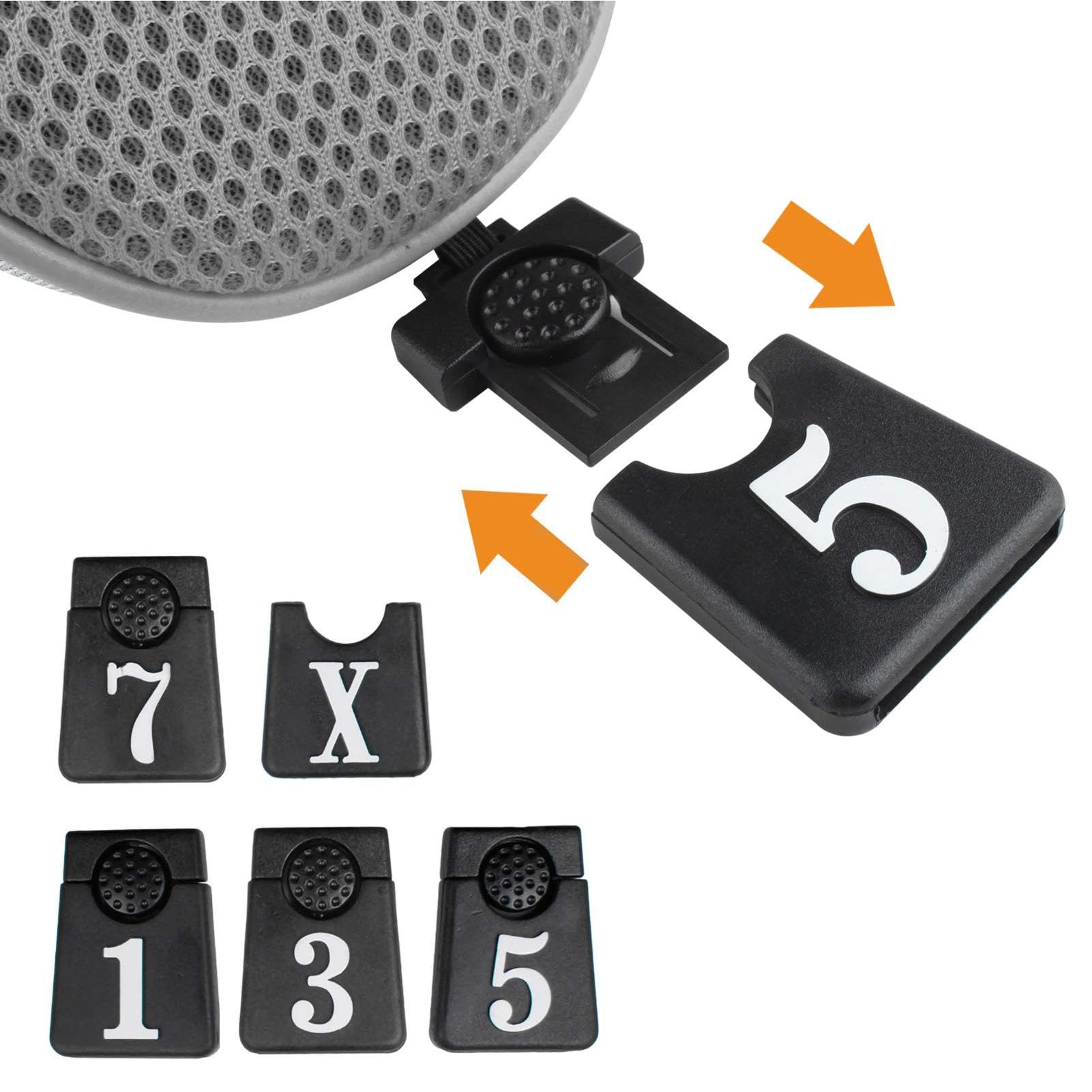 Set copritesta da golf, copritesta per mazze da golf in legno, Coprimazze protettive Collo lungo Antipolvere Copricapo ibrido da golf da 5 pezzi, Copricapo ibrido in legno con etichette numeriche Copr
