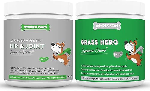 Masticables para cadera y articulaciones, además de hierba héroe, para la salud de las articulaciones del perro, apoyo de movilidad, cuidado del