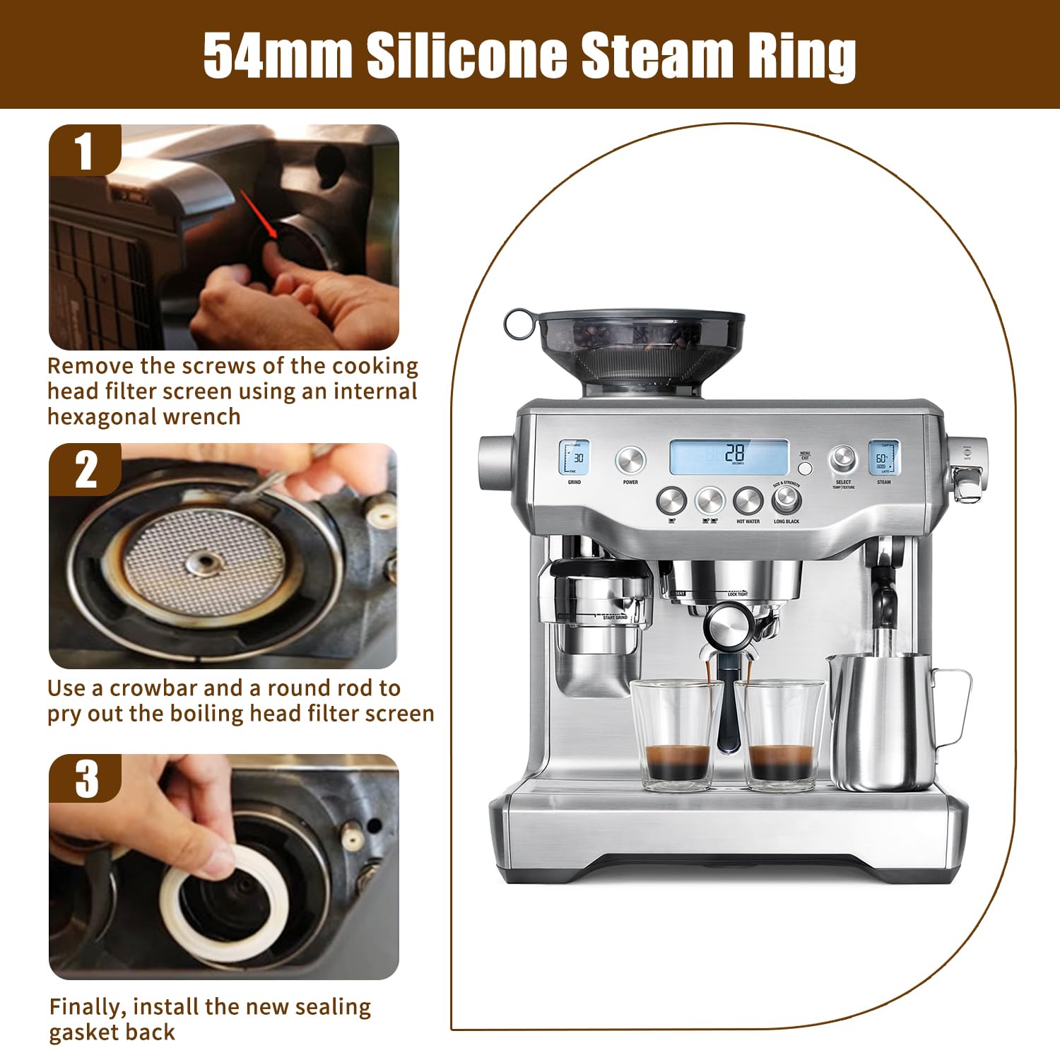 Breville Espresso Machine Seals - Leak Repair -4