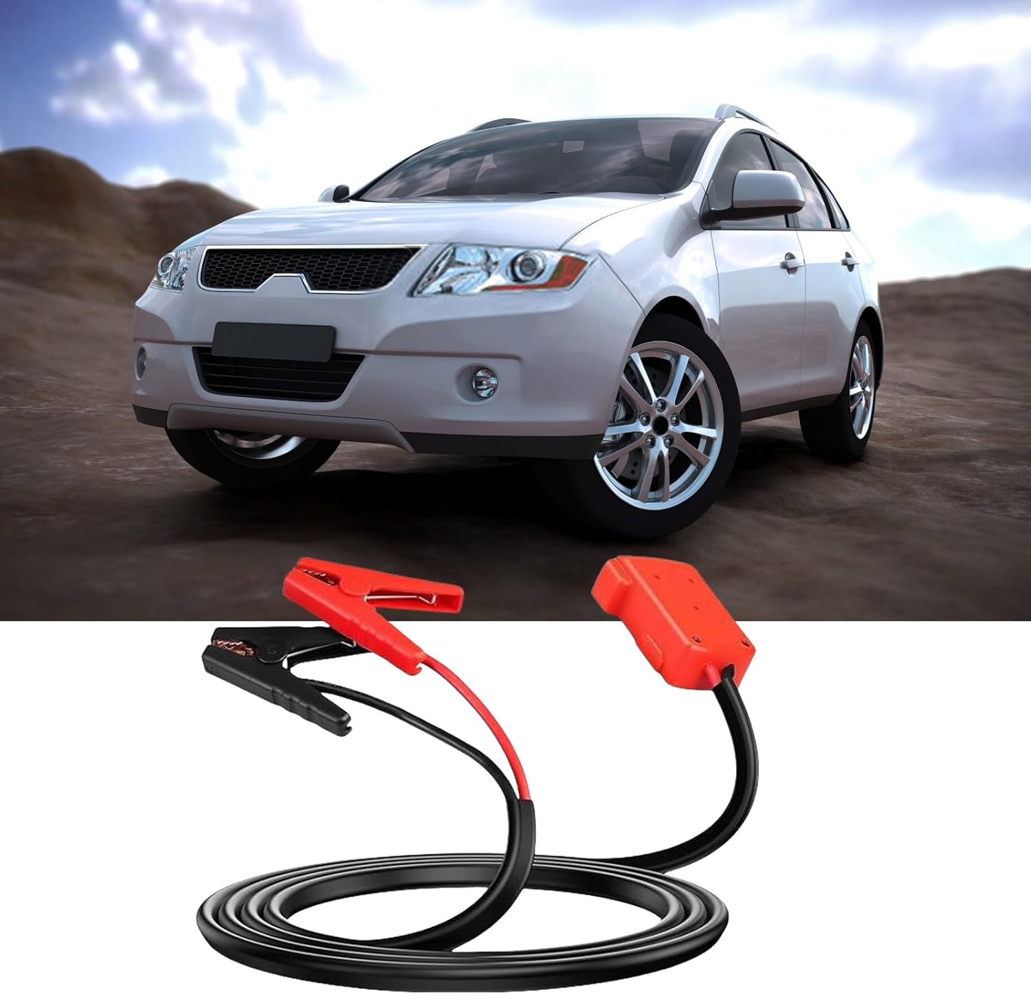 Jumper Cable Clamps for 18V Battery Jumper Starter, Automotive Boosters Cable 8AWG Cable Power Tool Line Battery Jump Starter