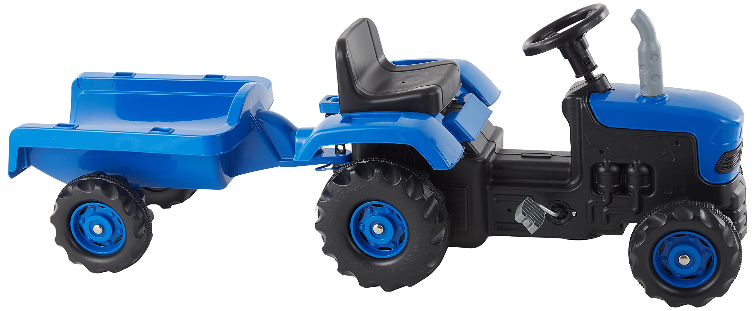 Dolu Trattore con rimorchio - Pedale, blu