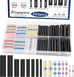 206Pcs/532Pcs/2066Pcs(Can Choose) Solder Seal Wire Connectors Kit,Heat Shrink Wire Connectors & Heat Shrink Tubing Waterproof and Insulated Electrical Wire Terminals for Marine, Automotive