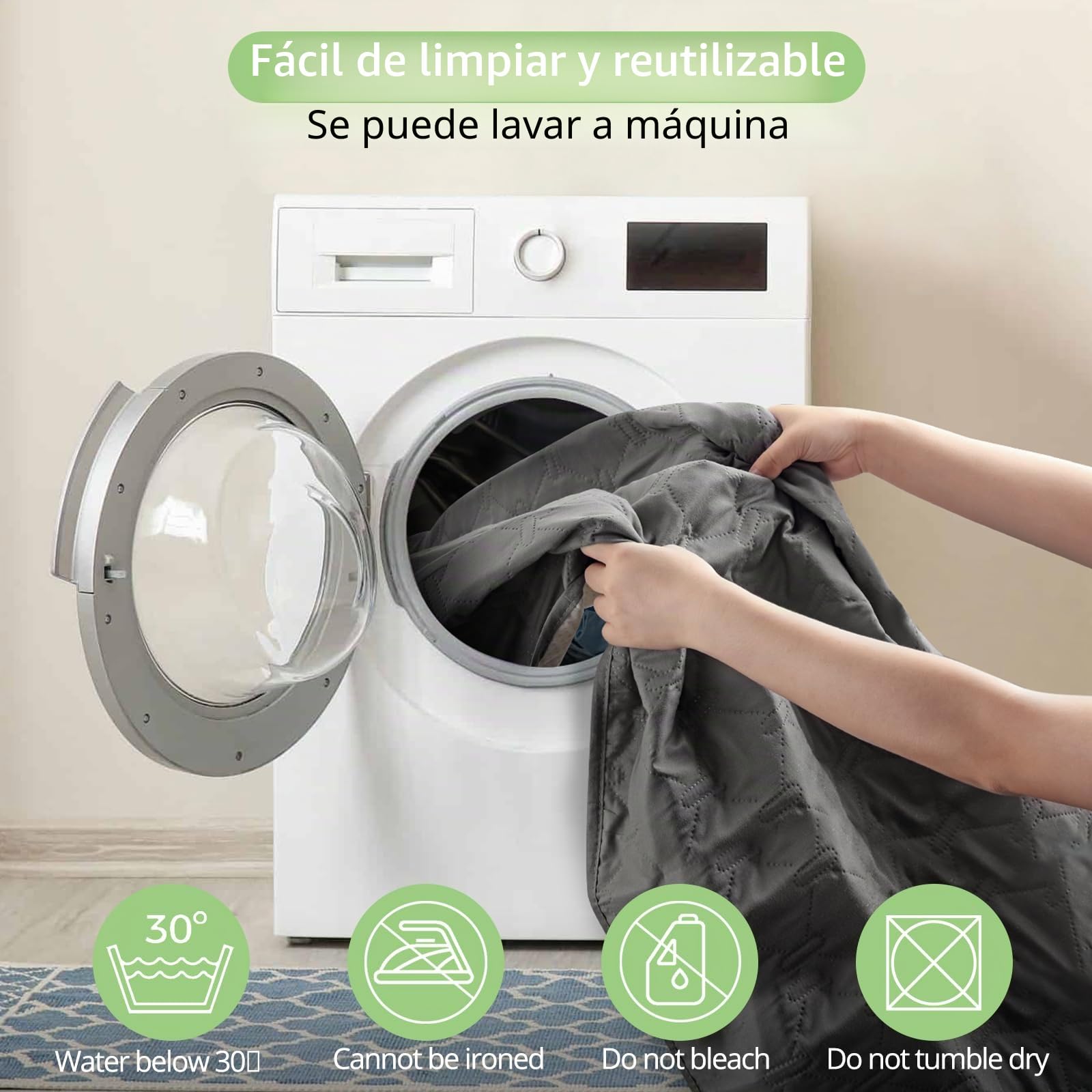 Manta Impermeable para Perros, Almohadilla de Entrenamiento Reutilizable Antideslizante Protector de Muebles, Sofá, Cama Lavable para Cachorros, Perros y Gatos 137 x208 cm