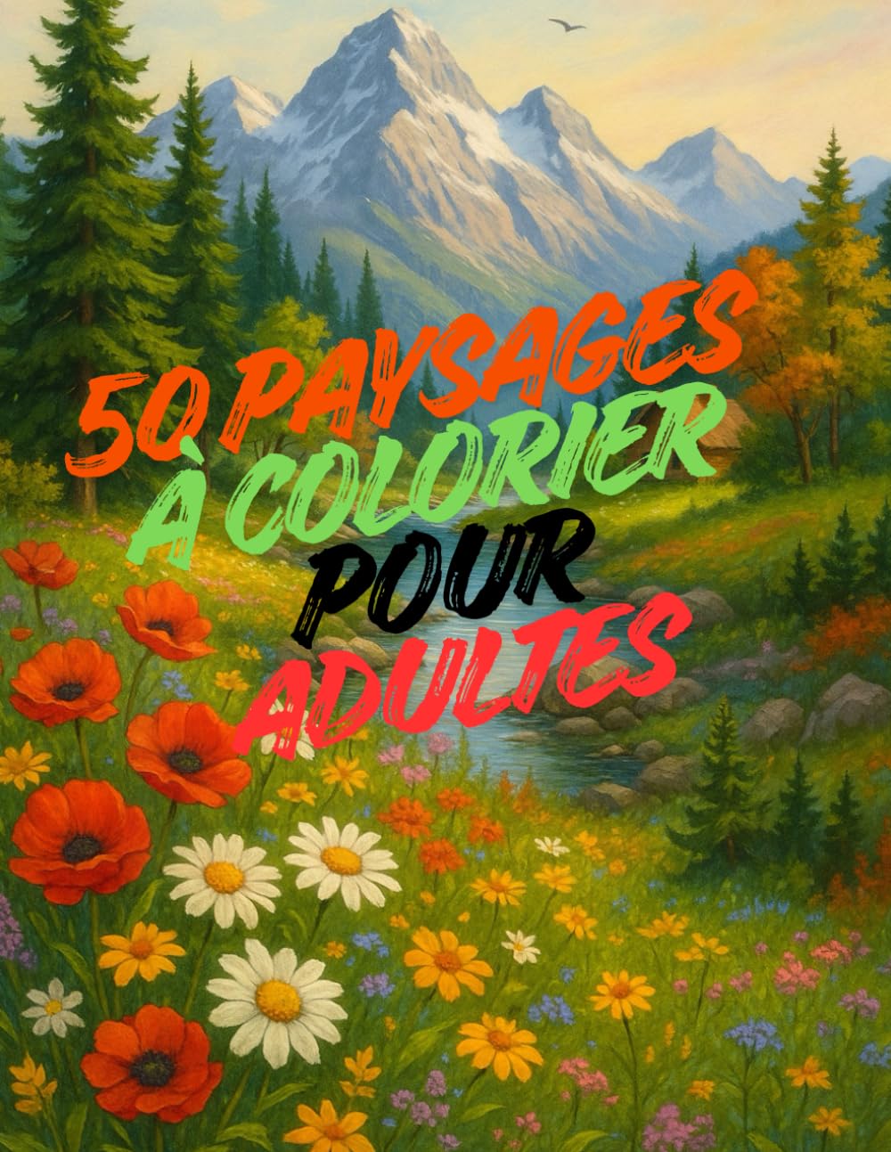 50 paysages à colorier pour adultes: Moments de détente et de créativité inspirés par la nature
