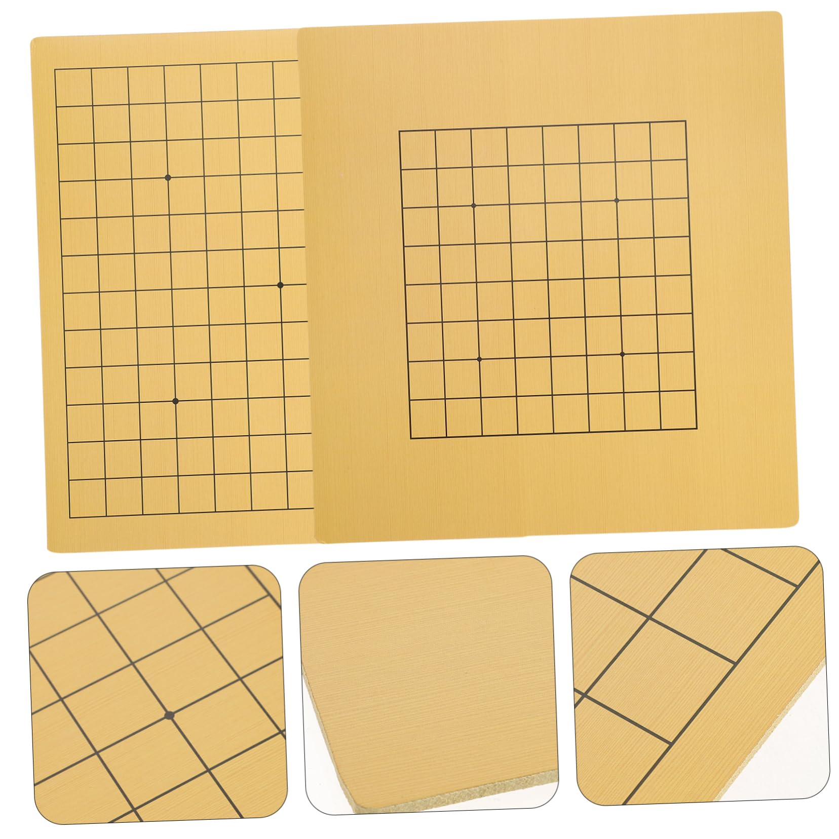 Milisten Jeu de Go en Bois 2 Pièces Plateau Pliable Stable, Planche Double Face pour Garçon et Filles et Voyages