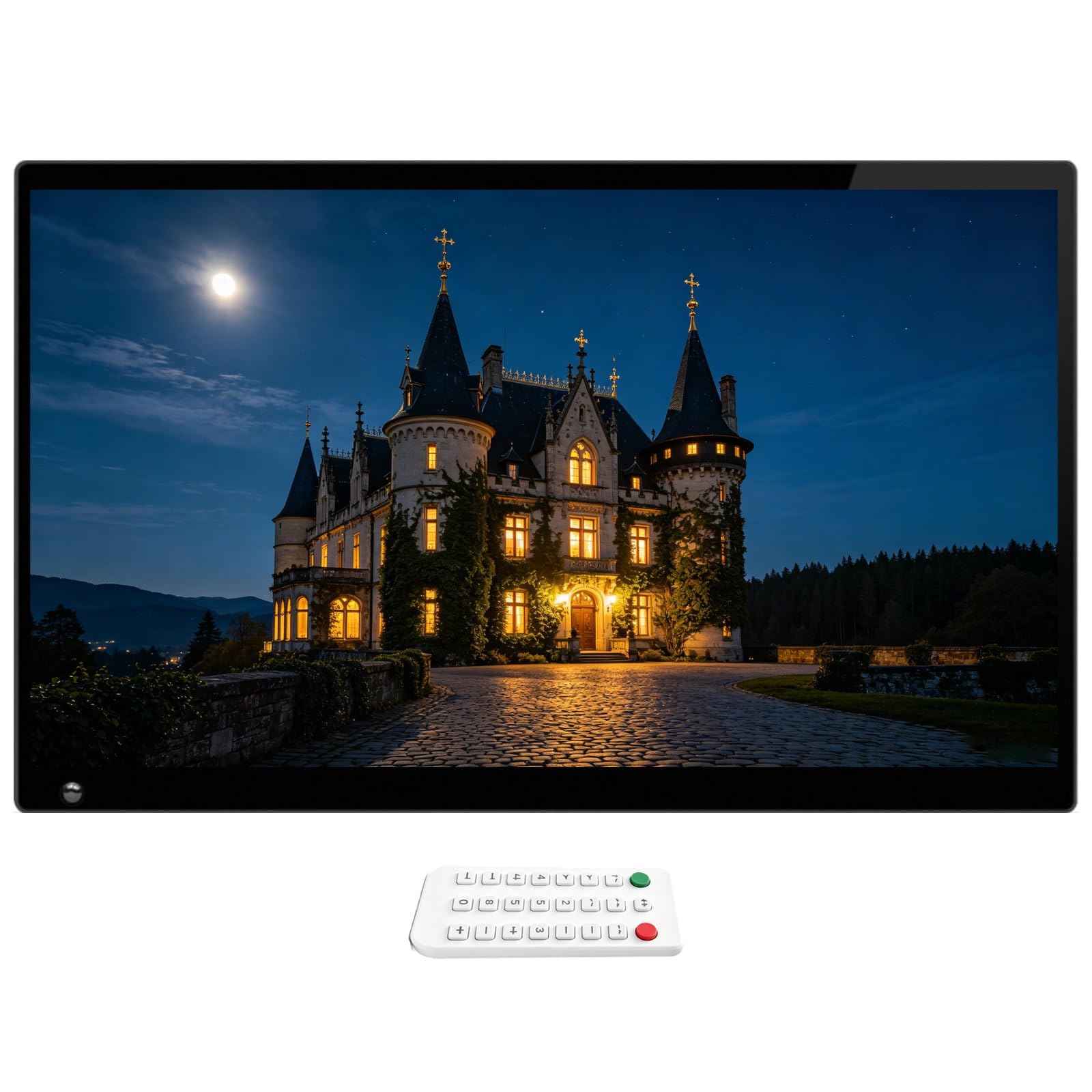 32 In Digital Picture Frame, Digital Photo Frame, FHD IPS & 64GB Storage, Anti-Glare Non-Touch Frame, Wall-Mount Frame, Slideshow, for Living Room, Bedroom, Reception Area(Black,64GB)