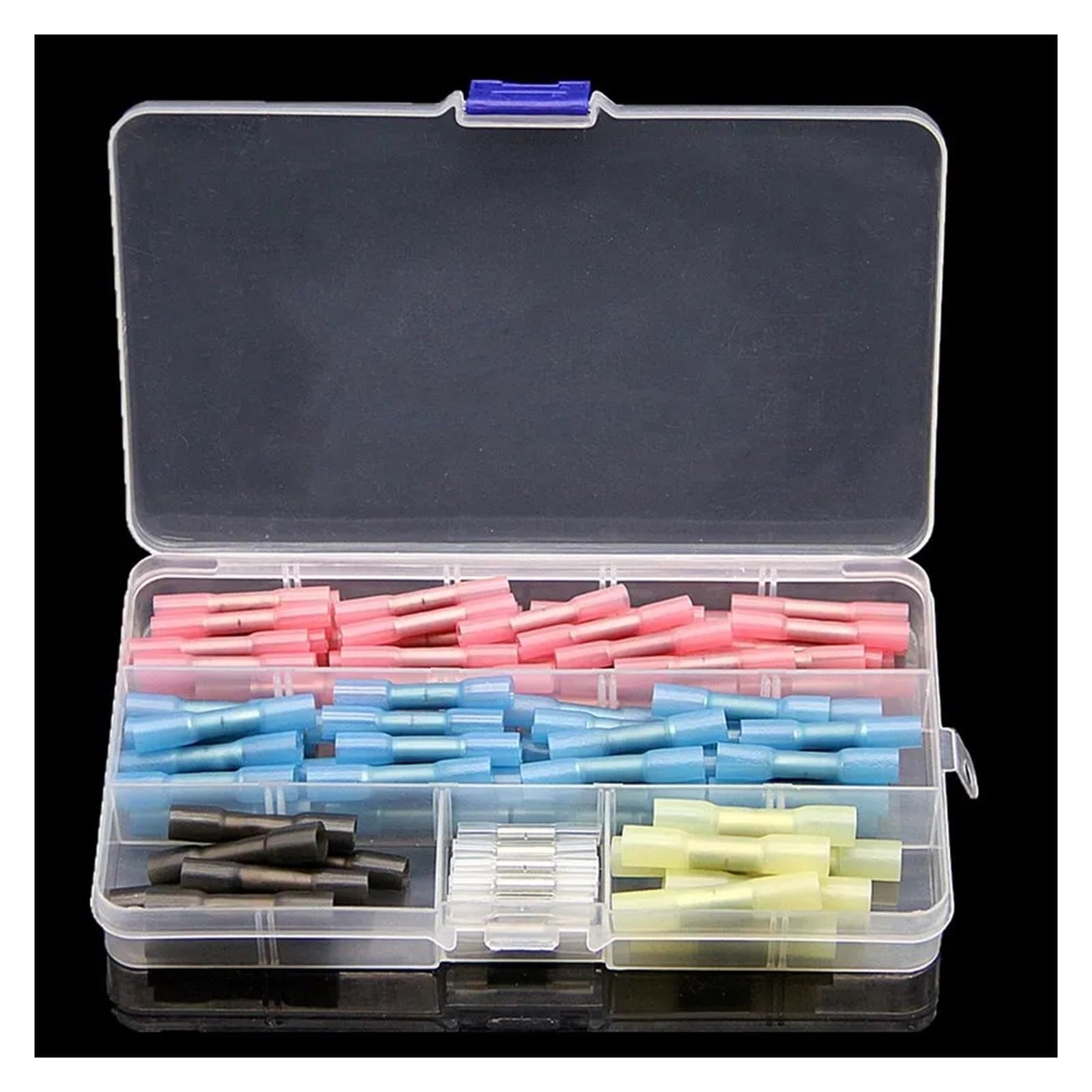 120PCS Heat Shrink Butt Terminals Red Fully Insulated Seal 26-10 AWG Electrical Wire Cable Crimp Terminal Connectors