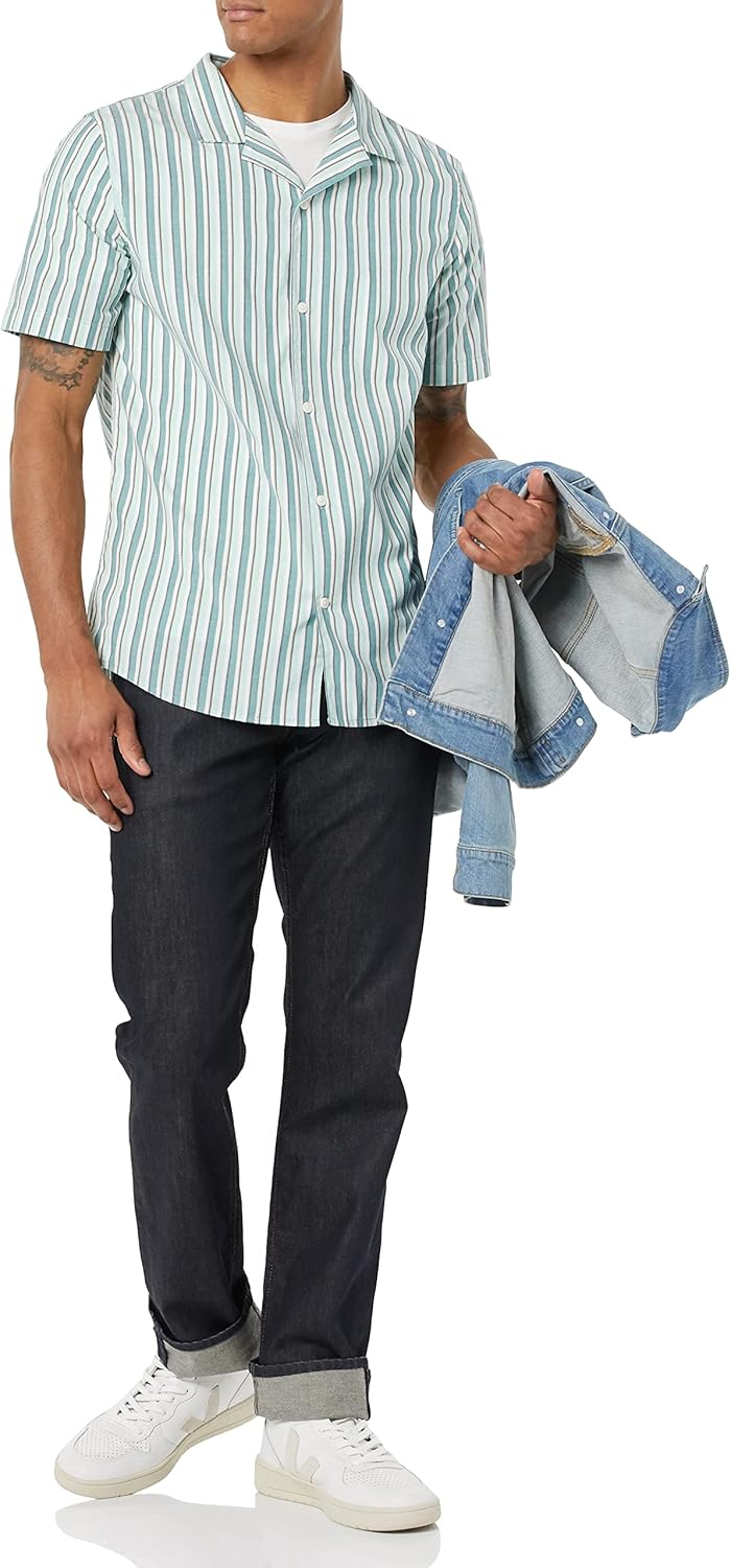 Amazon Essentials Mens Vacation Cotton Resort Shirt, Slim-Fit Short Sleeve - Image 3