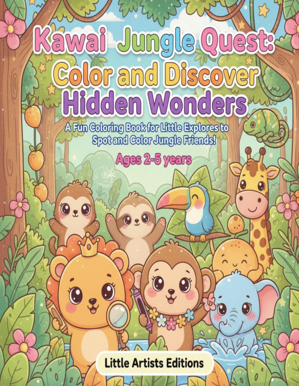 Can You Spot It? — Kawaii Jungle Adventure: Find the Hidden Differences in a Colorful Kawaii Jungle!