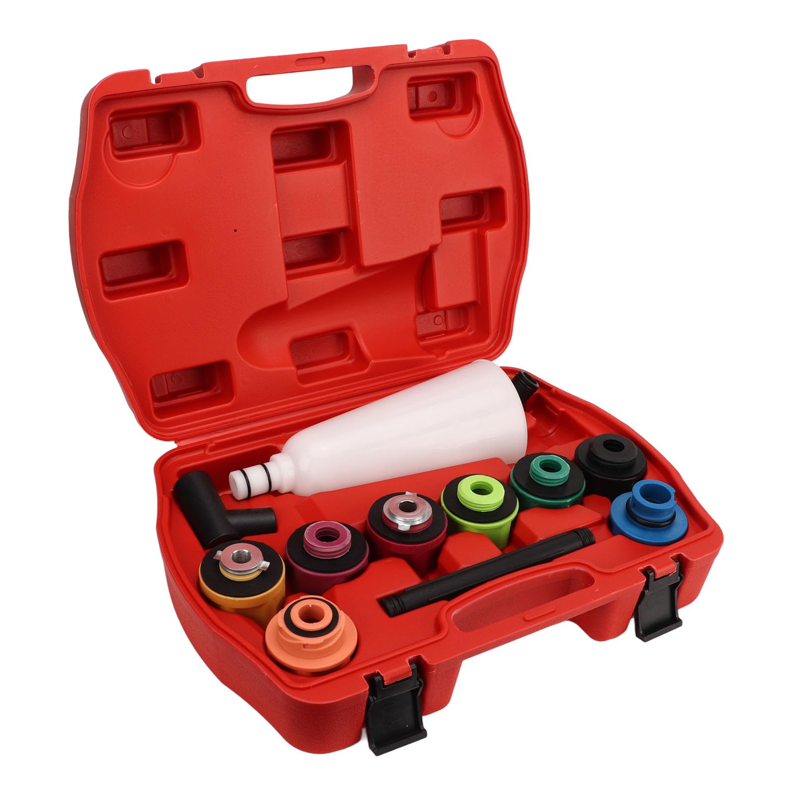 Kit de Embudo de Aceite, Kit de Llenado de Embudo de Aceite de Motor, Tubo de Extensión Compensado, Adaptadores Codificados por Color, sin Derrames, Alta Eficiencia para Uso