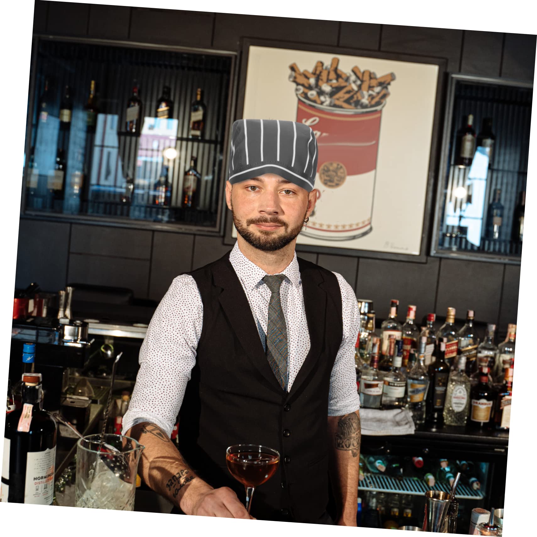 BESPORTBLE Regolazione Del Cappello Da Cucina Cappelli Berretto Da Ristorazione Finestra Mobile Cuoco Tappo Servizio Di Ristorazione Berretti Da Uniforme Da Cameriere Cotone