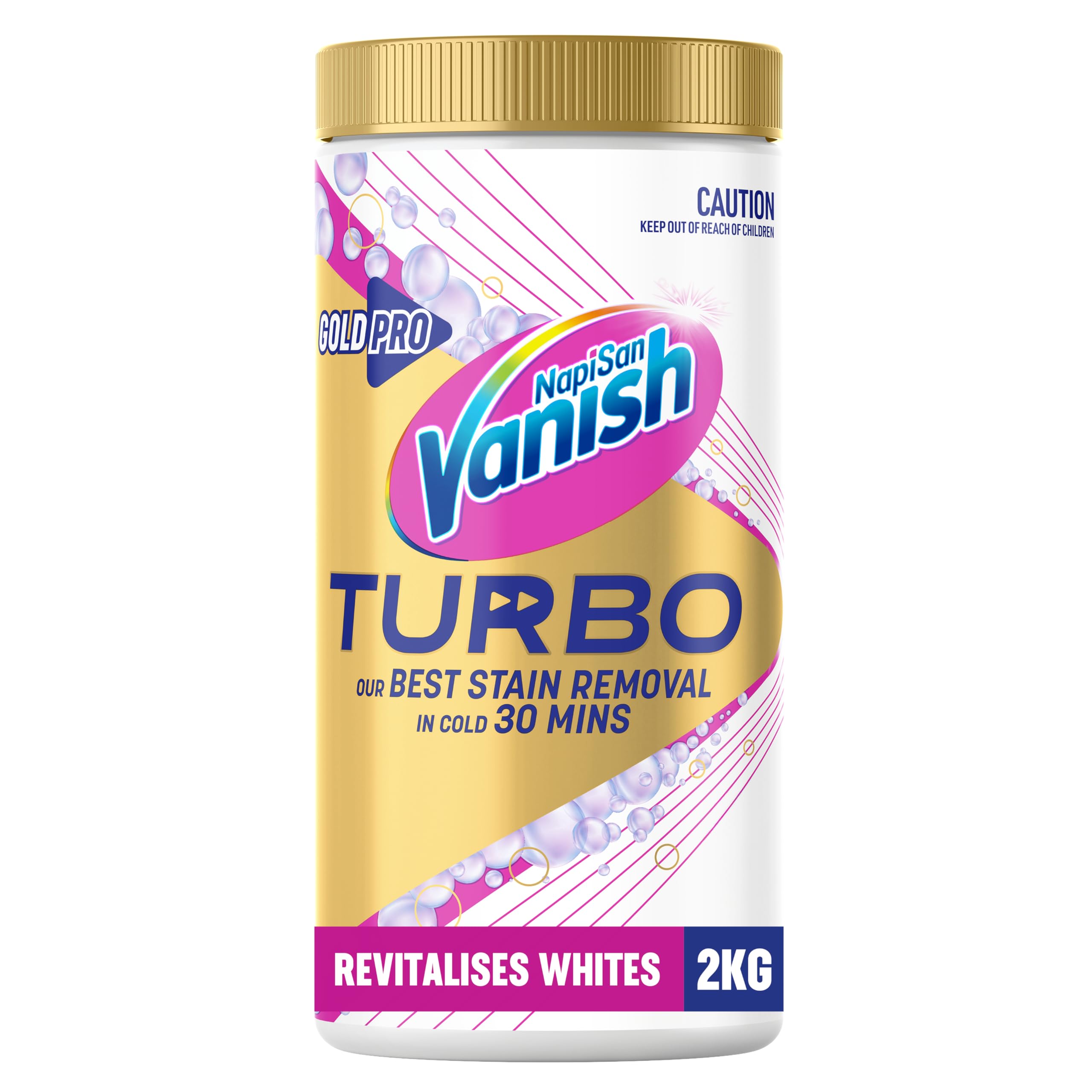 Vanish NapiSan Gold Pro Turbo Oxi Action Stain Remover White Powder 2kg