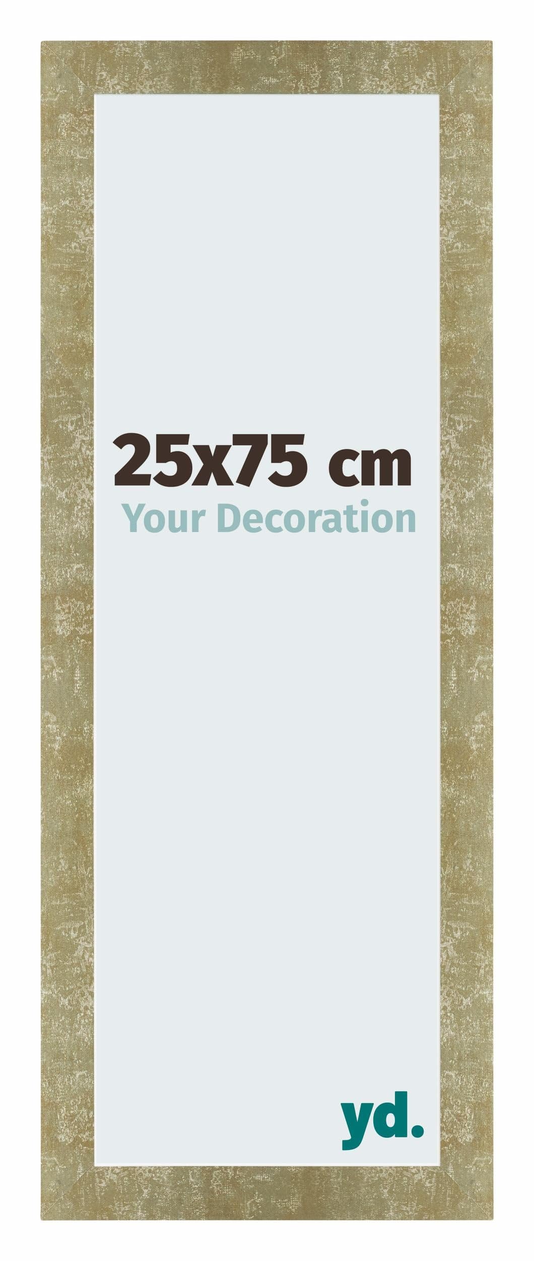 Your Decoration - Picture Frame 25x75 cm - Gold Antique - Decorative Wall Frame in MDF with Antireflection - Frame 25x75 - Mura — image 1