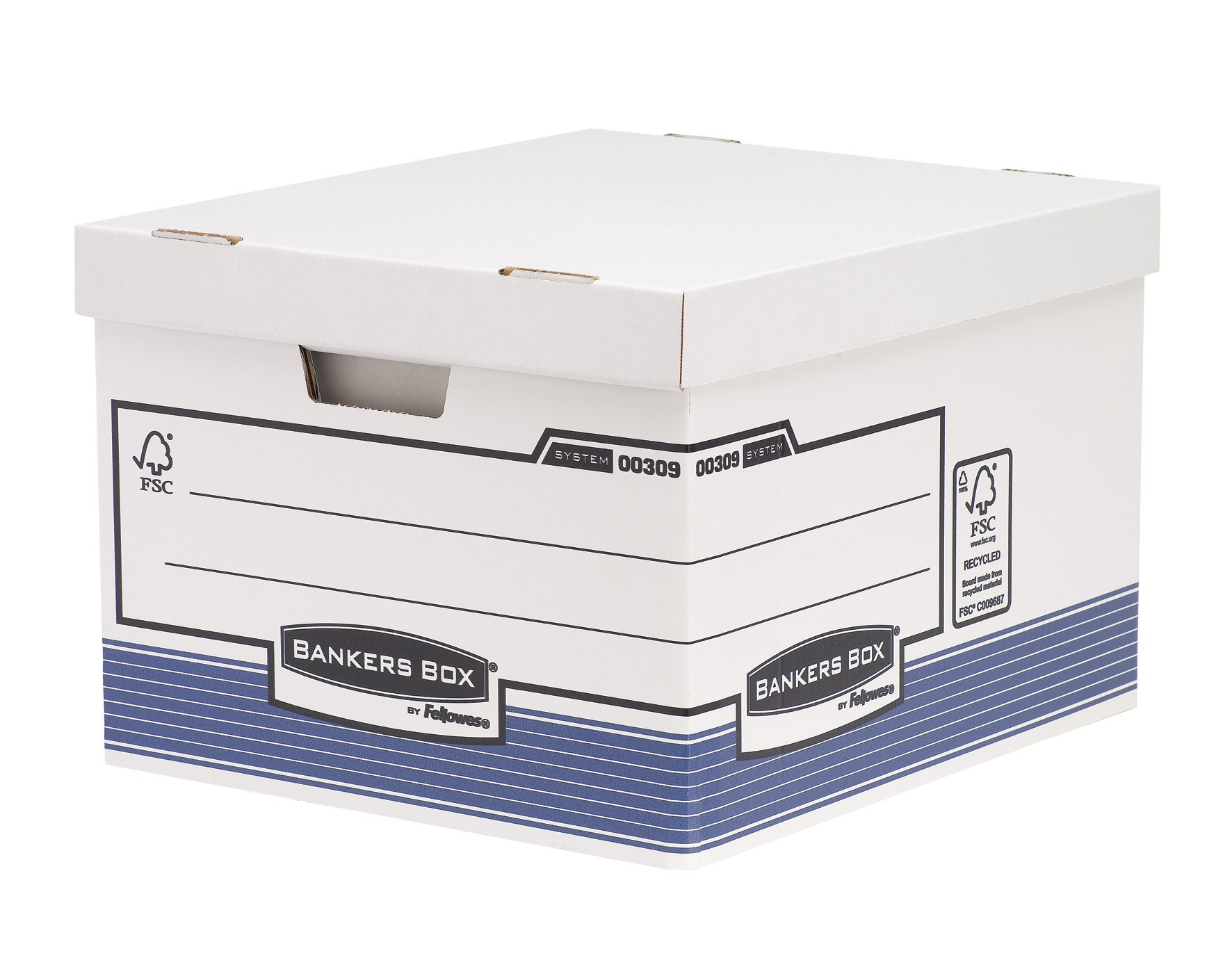Bankers Box System - Contenedor de archivos automático, folio, azul