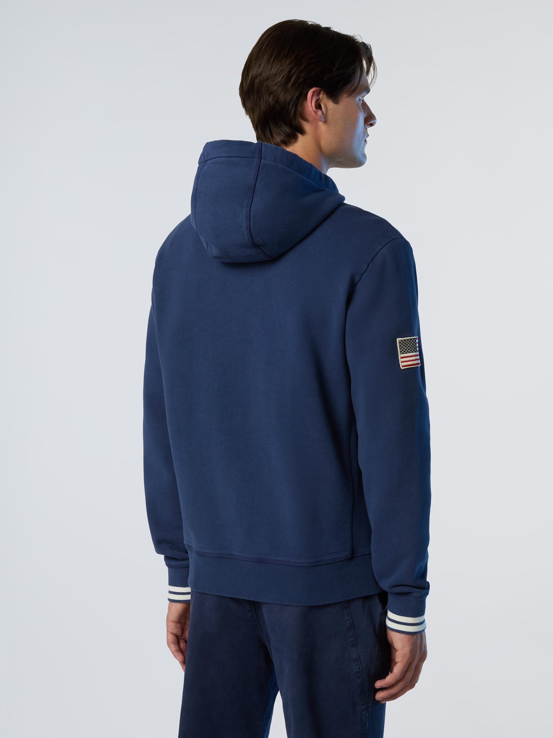 NORTH SAILS Felpa Hoodie Uomo Archive in Cotone Organico con Zip