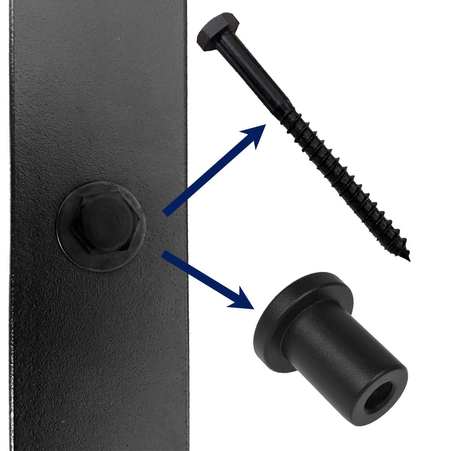 Sliding Barn Door Spacers for Flat Track Rolling Roller Assemblies