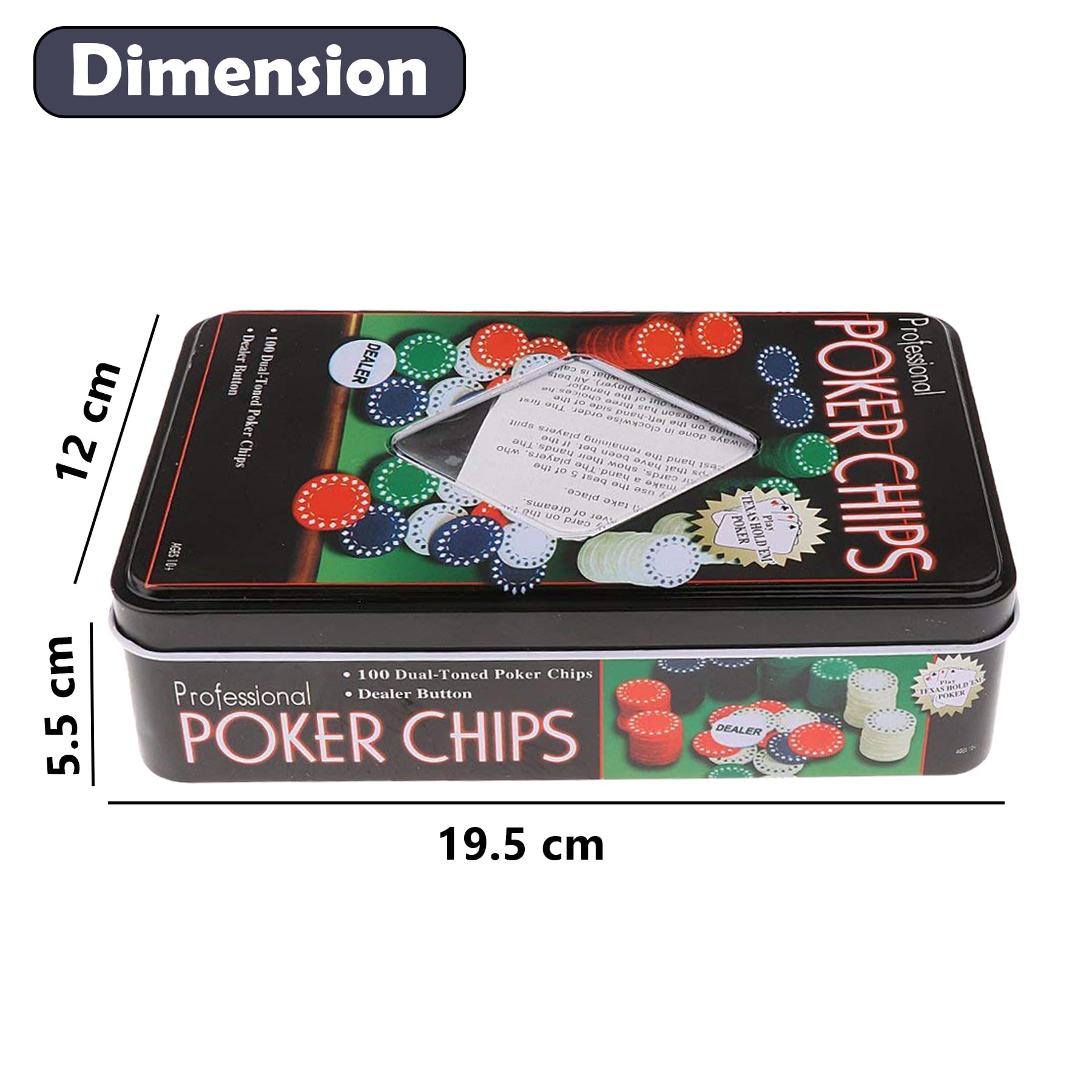 WISHKEY for Adult Casino Style Poker Chips Set with A Aluminum Finish Case, 2 Decks of Card Game, 5 Dice, 1 Dealer Button (Classic Multiplayer Game) 300 Pcs