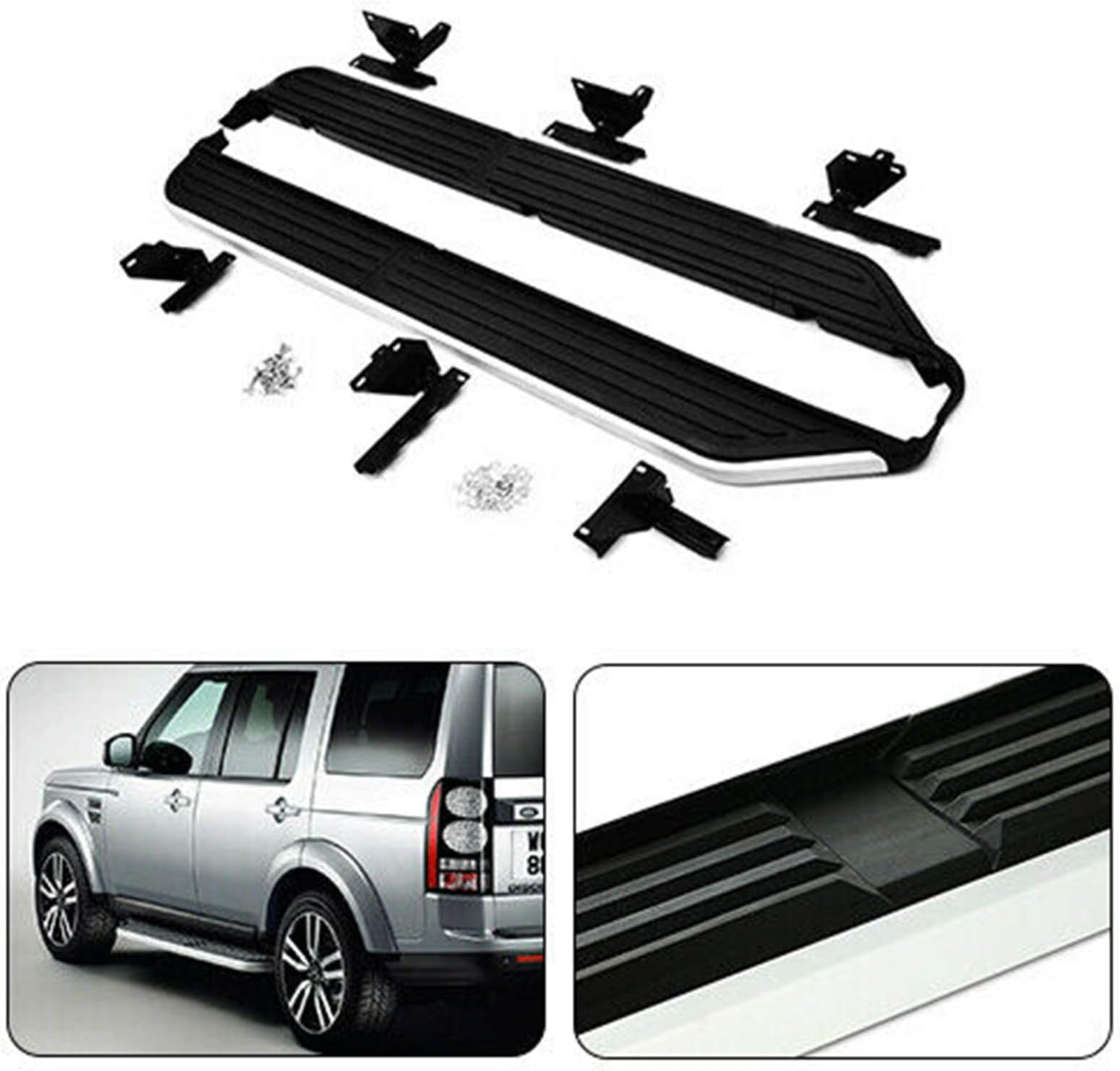 NSGMXT Pair Side Steps Running Boards Rail Guard Bar Running Board (Left & Right) for Dis-covery 2004-2009 MK III 2009-2017 MK IV Part# VPLAP0035 VTK500010