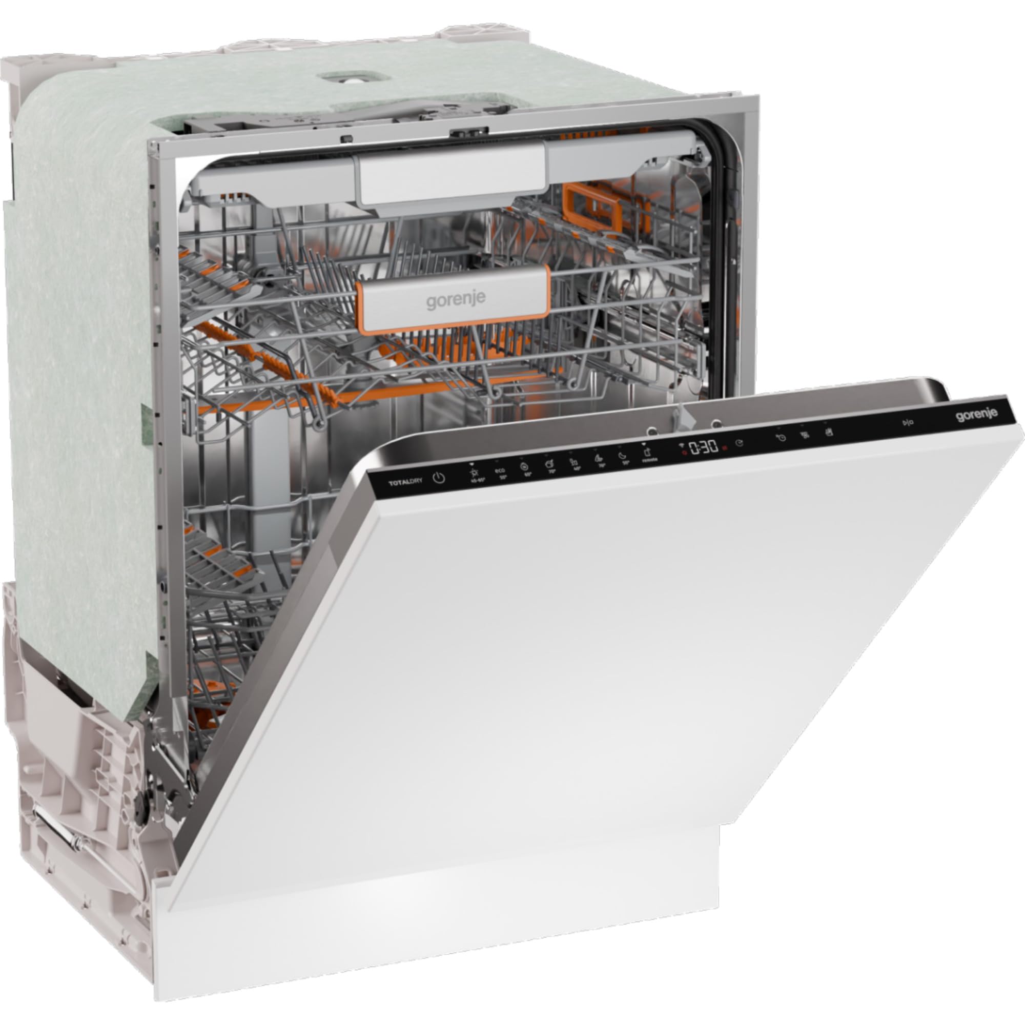 Gorenje ULTRA16BWIFI Lavavajillas/empotrable delantero no incluido/fabricado en la UE, 60 anchos/16 mesas/7 programas/ConnectLife/programa nocturno/luz LED de estado/eficiencia energética: B