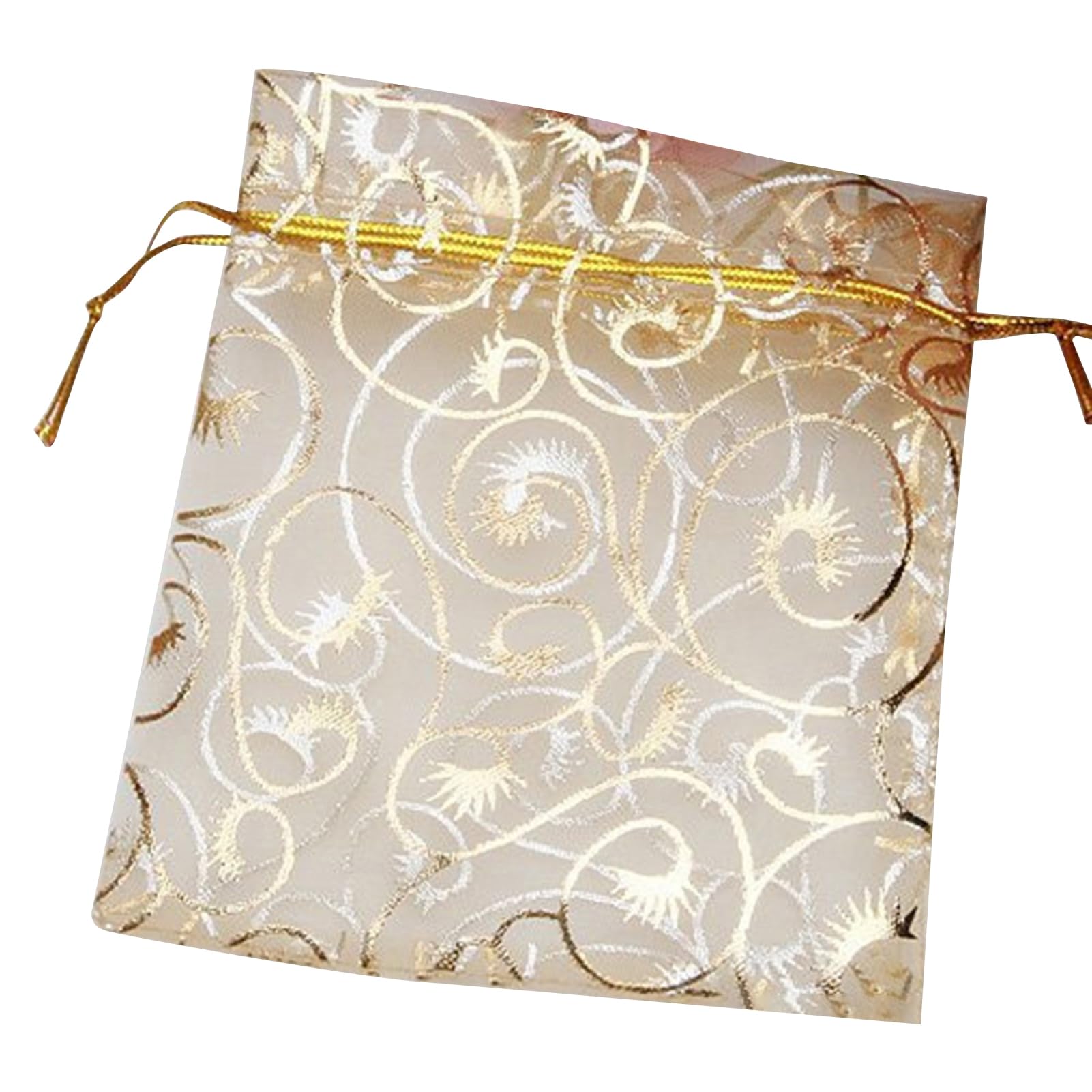 matumou 25 Pcs Drawstring Gifts Pouch Mini Exquisite Figure Organza Jewelry Gift Storage Pouch for Wedding Drawstring Organza