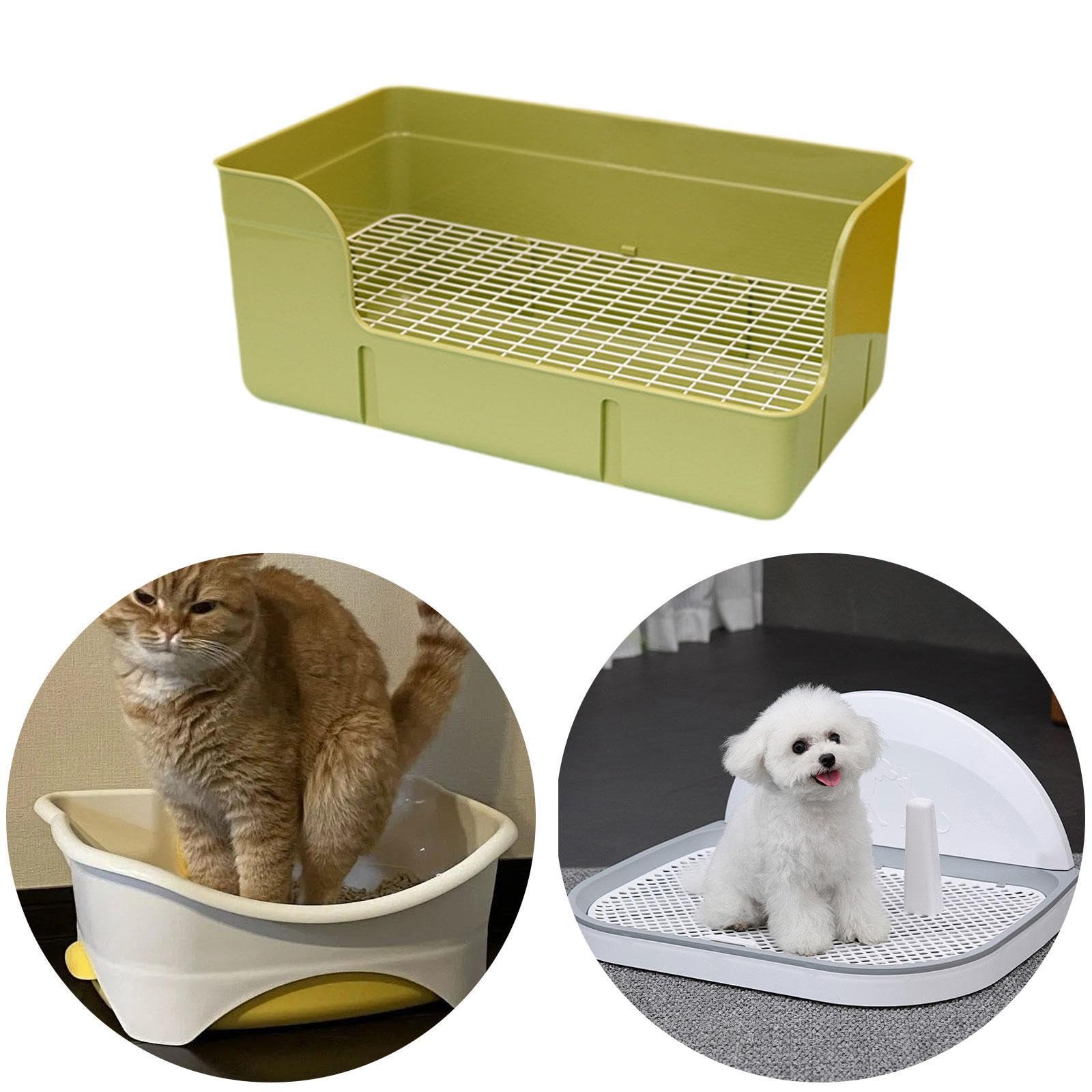 Kaninchentoilette, Ecktoilette, Käfigtoilette, Einstreubox für Kleintiere, Hamsterkäfigzubehör, GrÜn