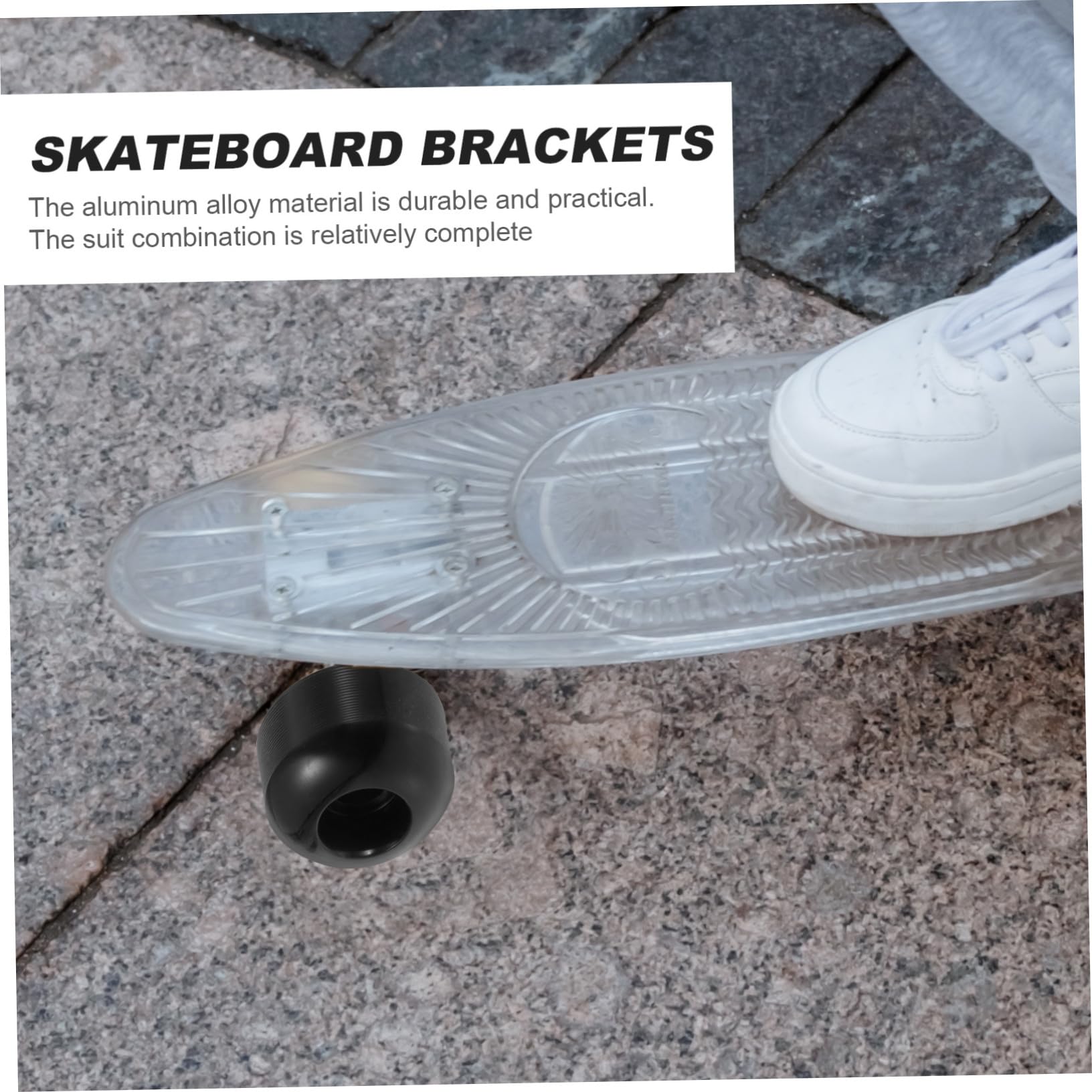 GALPADA Kit Complet de Pont de Skateboard Double Inclinaison 1 Set Noir