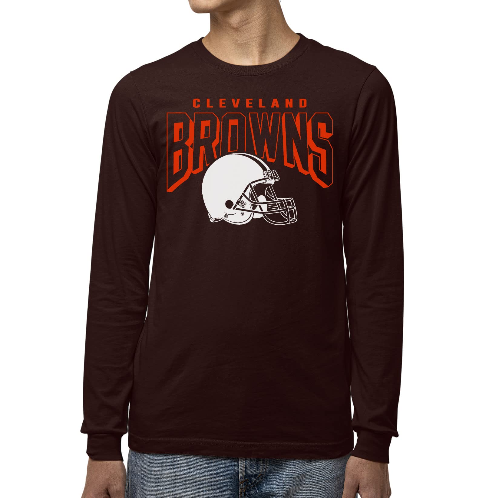 Junk Food Clothing x NFL - Bold Logo - Men's and Women's Adult Unisex Long Sleeve Fan T-Shirt - Team Colors