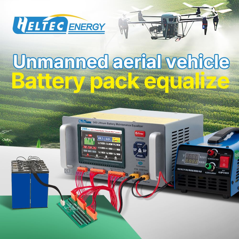 Heltec 24S15A Balanser Baterii Litowych Automatyczny Balanser do Li-ion/LiFePO4/LTO, Konserwacja Pakietów Baterii EV/Solar/ESS/Tools (10A, 275 * 242 * 140mm)