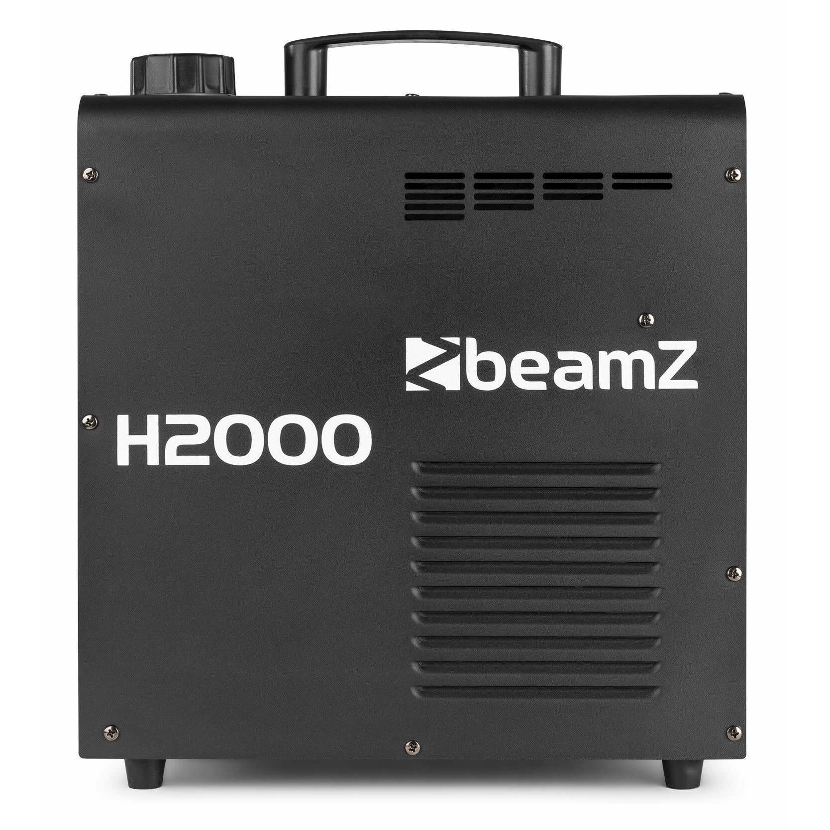 BeamZ H2000 Nebelmaschine, Hazer 1700 Watt mit DMX, Fazer, Smoke, Fog Machine, professionelle Dunst Maschine für Bühnen, Discotheken oder Großveranstaltungen, schwarz