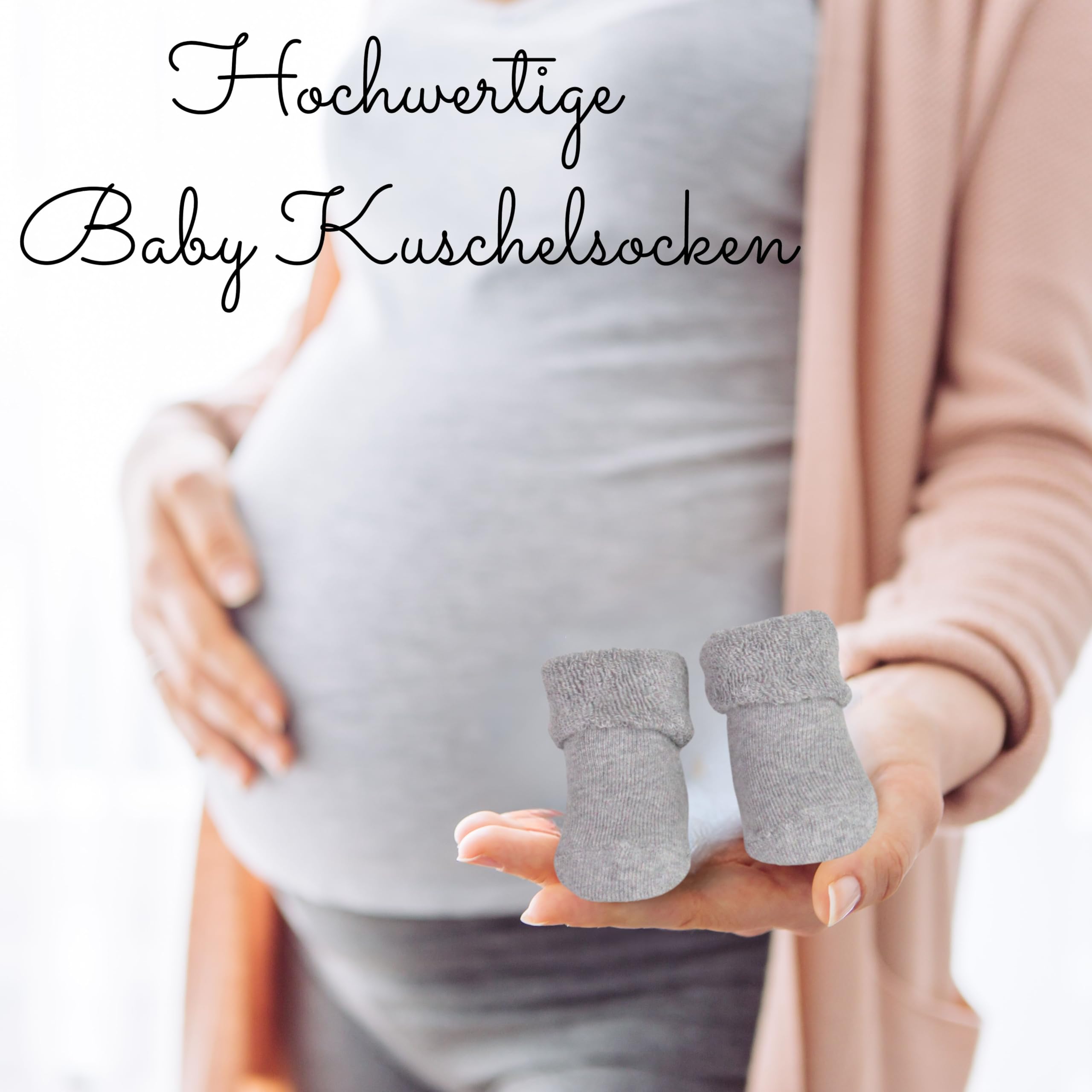 Windeltorte grau Junge Lätzchen Babysocken Ladies Hier bin ich, Grau Meliert, Einheitsgröße