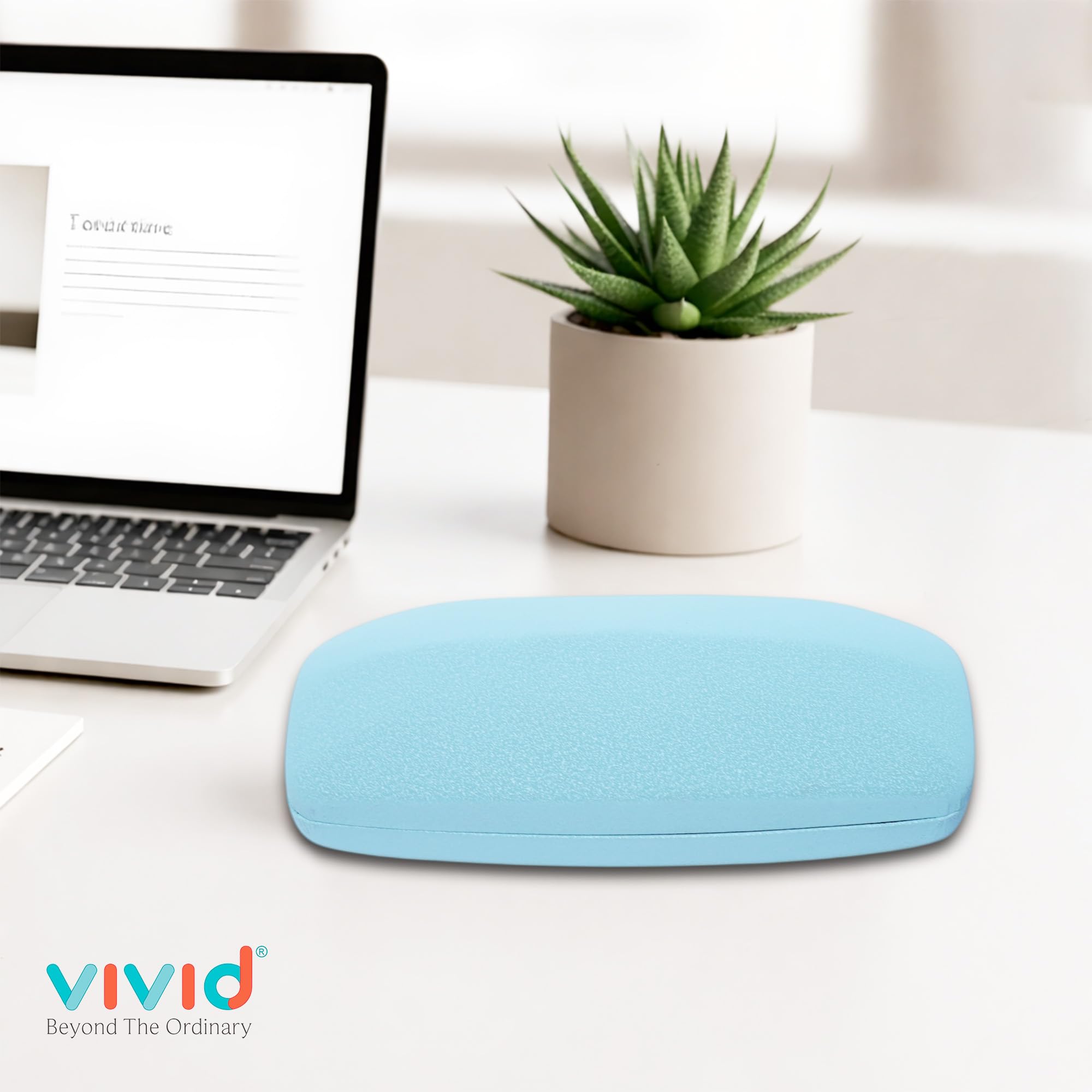 VIVID Vision Unisex Adult Eyewear Specs Case Cover | Screw Driver | Free Cloth | Protect Eye Glasses | Chashma Dibbi | Spectacle Box | HINGE-SPRING | Metal | MC-217 | Sky Blue | 3 IN 1 4