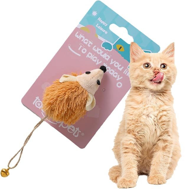 Foto 8 de 8 de Ratones chirriantes para gatos, juguete interactivo para gatos con bola