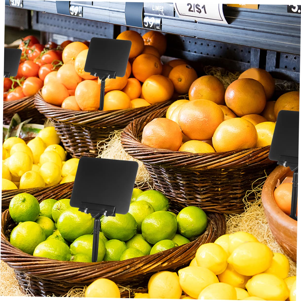 HOMSFOU 2 Set Per Etichette Display Per E Per Supermercati E Negozi Resistente E Per Esposizione 4 Pezzi * 2