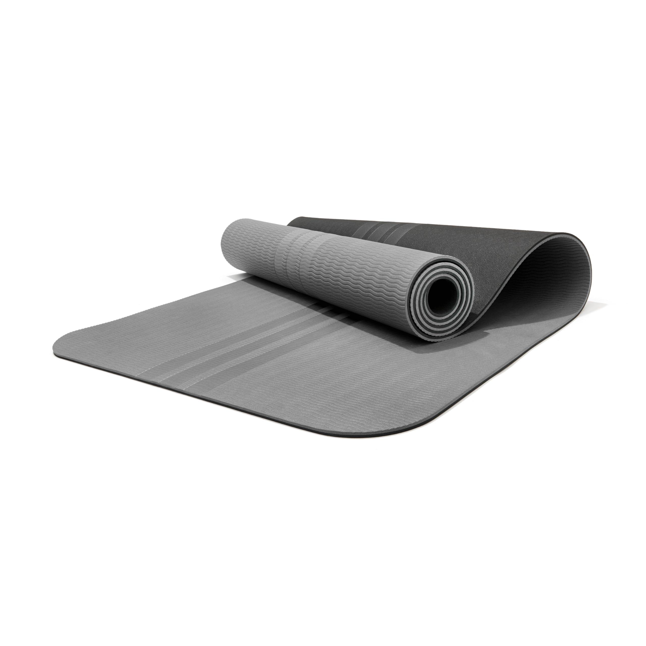 adidas - Esterilla de yoga de doble cara de 6 mm (gris)