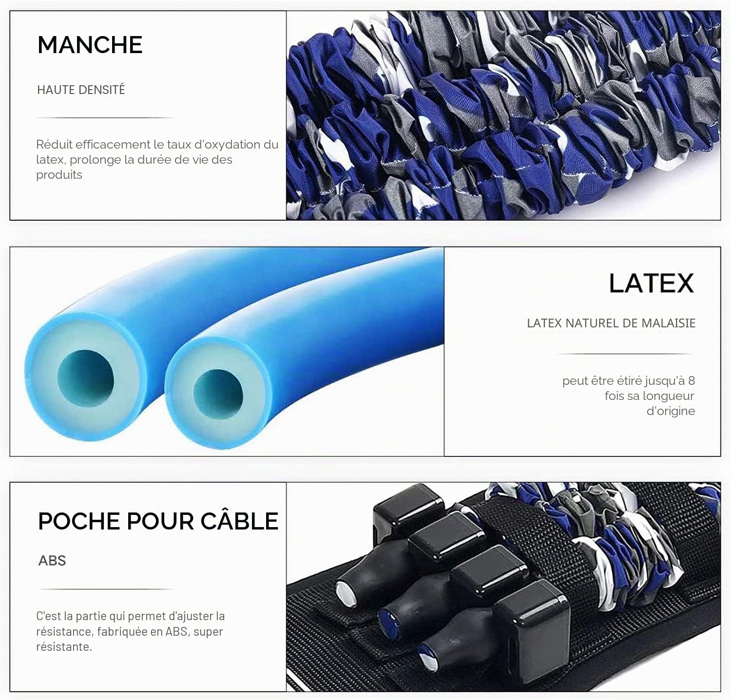 INNSTAR Bande de Resistance de Musculation Réglable pour L'entraînement, Portable Elastique Musculation pour la Maison, l'entraînement, la Salle de Sport -Bench Press Resistance Band Elastica Ftness