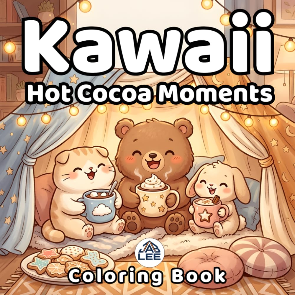 Kawaii Hot Cocoa Coloring Book: 50 Stress-Relieving Mug & Marshmallow Scenes | Relaxing Cute Drink Art for Grown-Ups | Perfect Christmas Present for ... Lifestyle Coloring Series for Introverts)