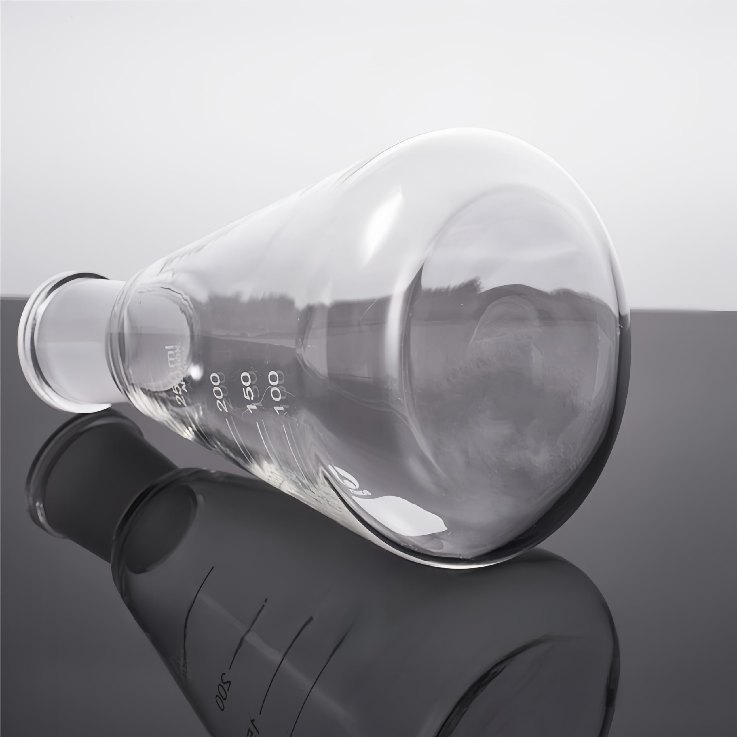 VIDOO Matraz Erlenmeyer de Vidrio Borosilicato 3.3 con Junta Esmerilada, Unión Cónica Estándar para Laboratorio, 24/29 3000ml
