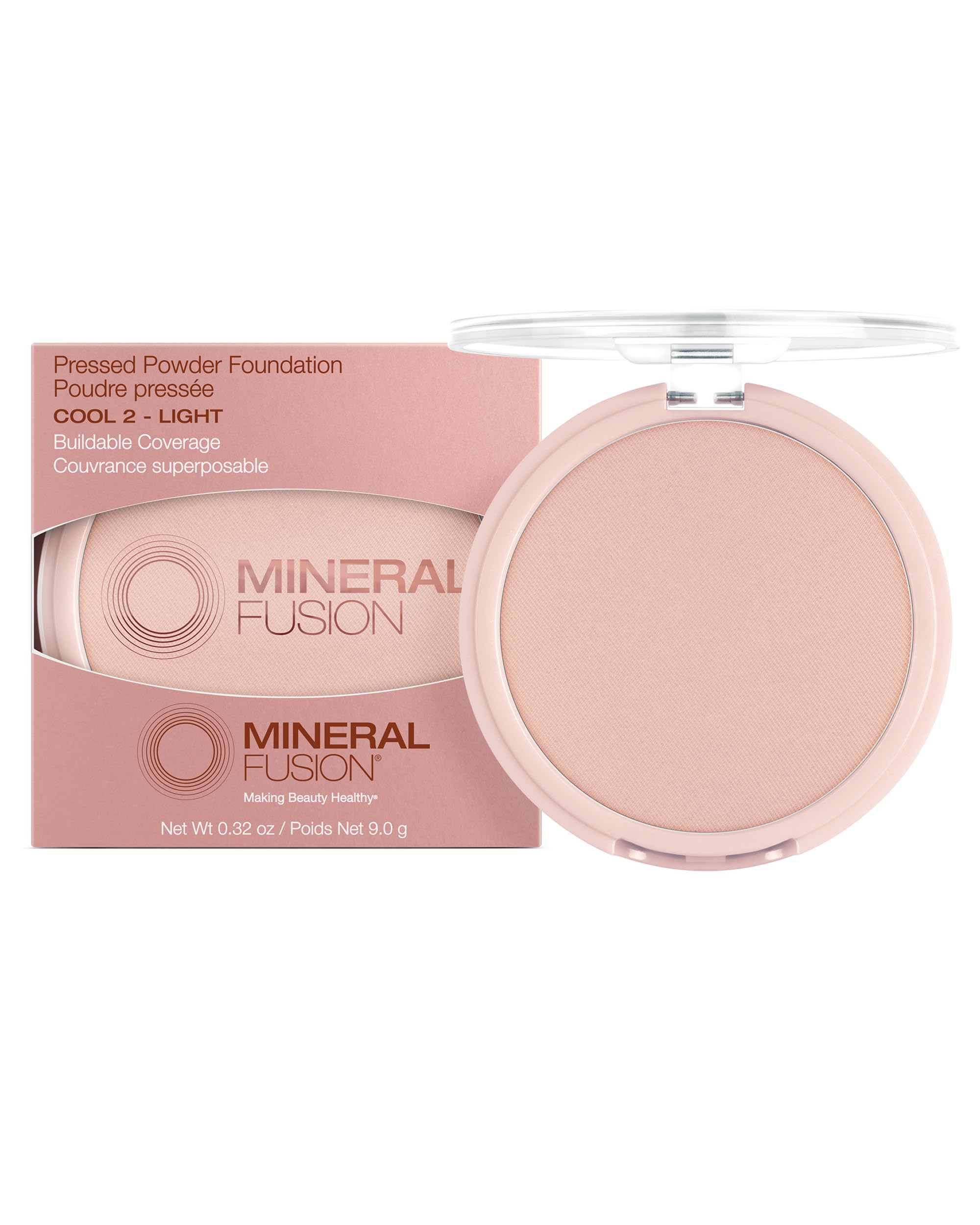 Mineral Fusion Pressed Powder Foundation - 02 Cool for Women 0.32 oz Foundation